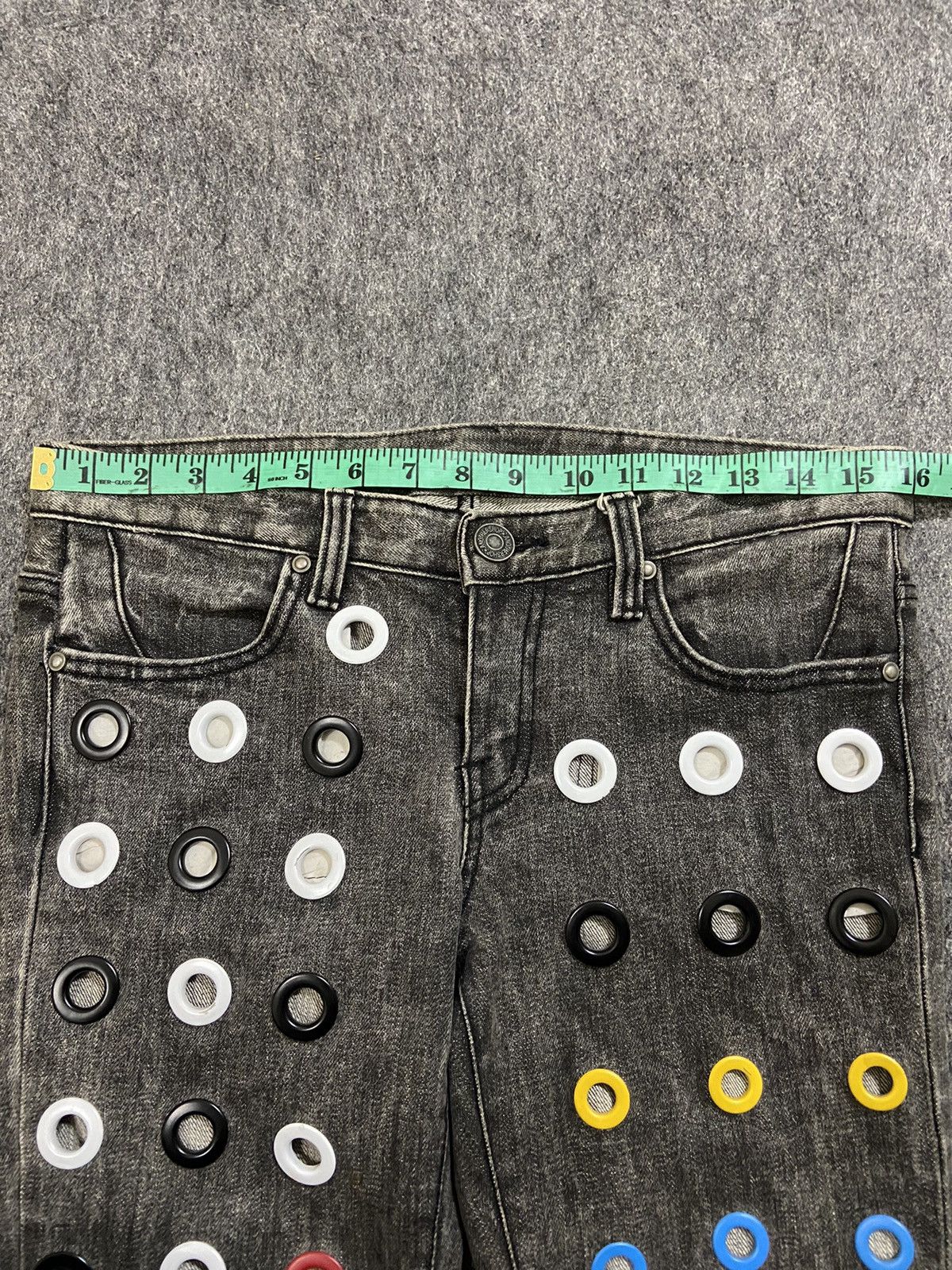 If Six Was Nine × Le Grande Bleu (L.G.B.) Vintage y2k anothershop denim pants with pin hole Size 29" - 9 Thumbnail