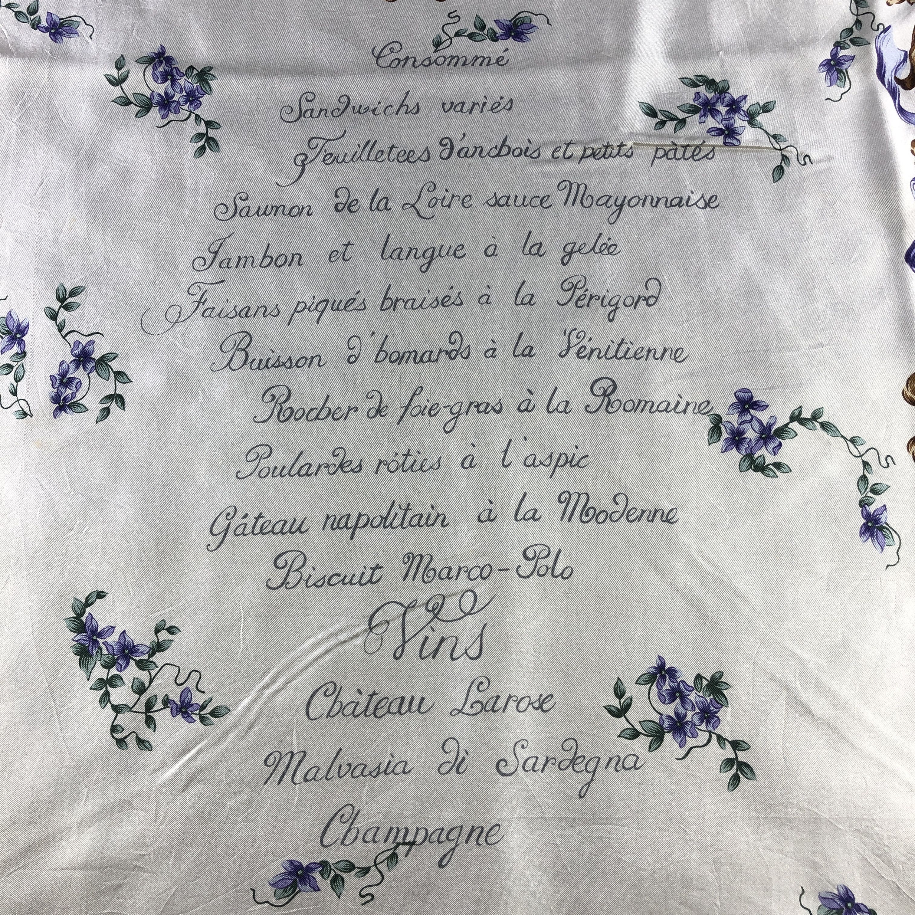 Vintage Roma Gennaio Baroque Silk Scarf M1356 Size ONE SIZE - 5 Thumbnail