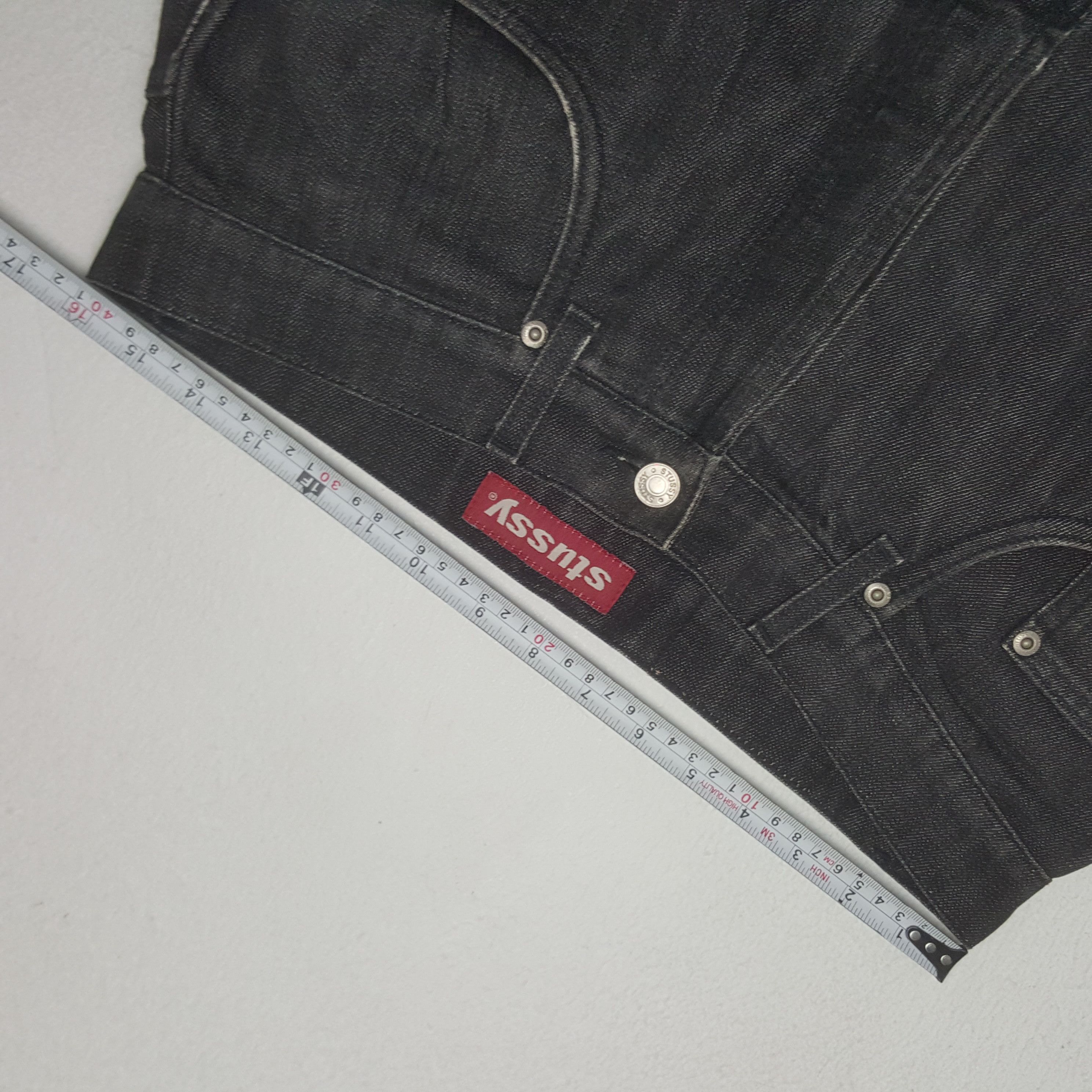 Vintage Stussy USA Custom Art Big Logo Denim Jeans