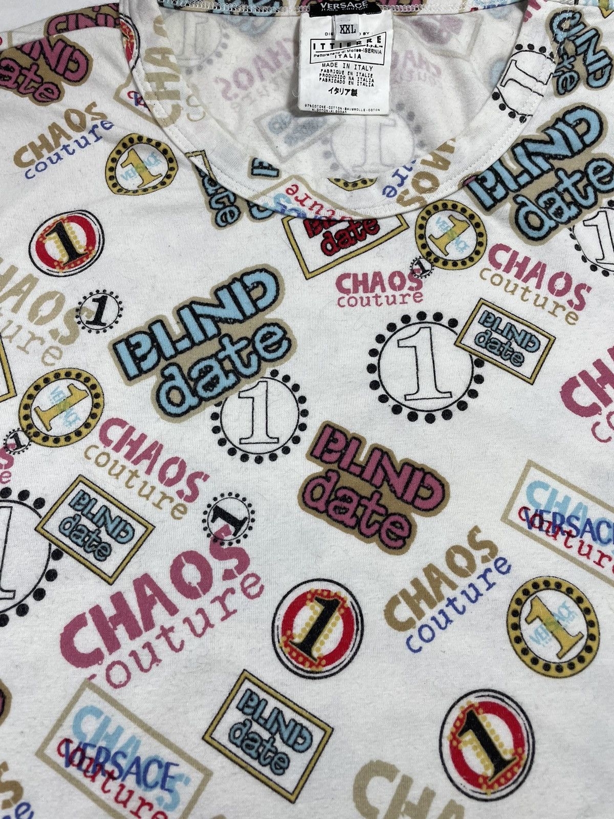 Versace rare versace blind date t shirt Size US L / EU 52-54 / 3 - 4 Thumbnail