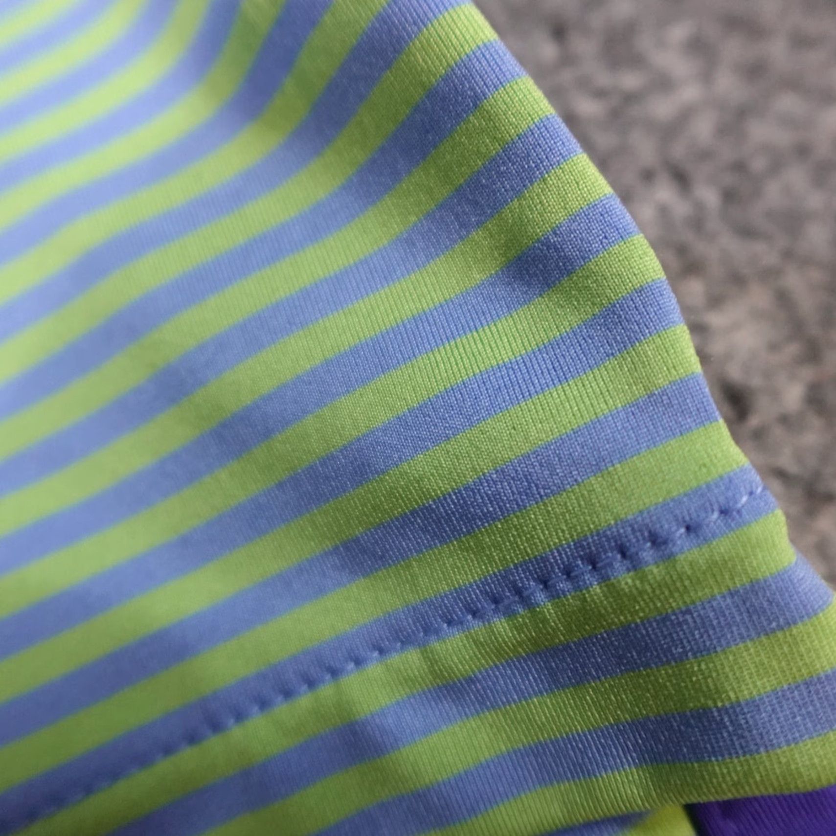 Vintage RLX Polo Shirt L Golf Striped Performance Green Blue Men Polo Size US L / EU 52-54 / 3 - 2 Thumbnail