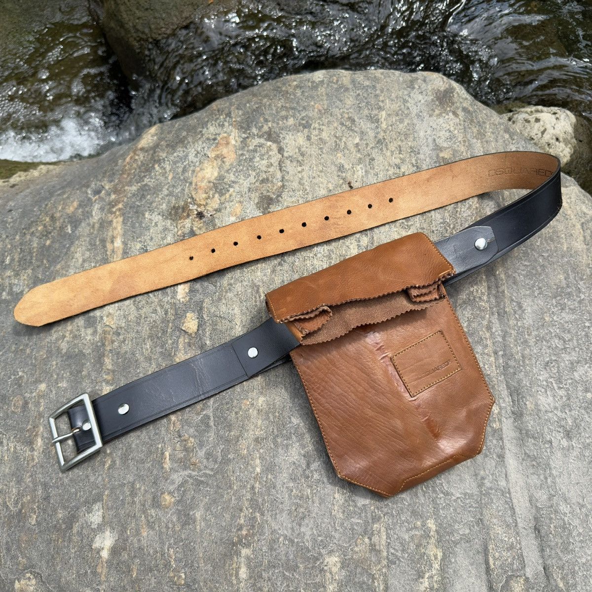 Dsquared2 F/W 2002 Leather Belt Bag Homeless Collection