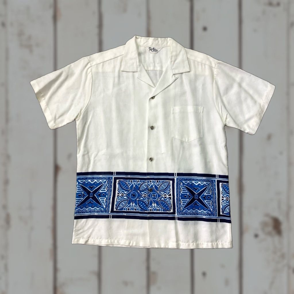 REEF VINTAGE Reef Hawaiian Shirt Men’s M-L White Short Sleeve Aloha 1960s Size US M / EU 48-50 / 2 - 1 Thumbnail