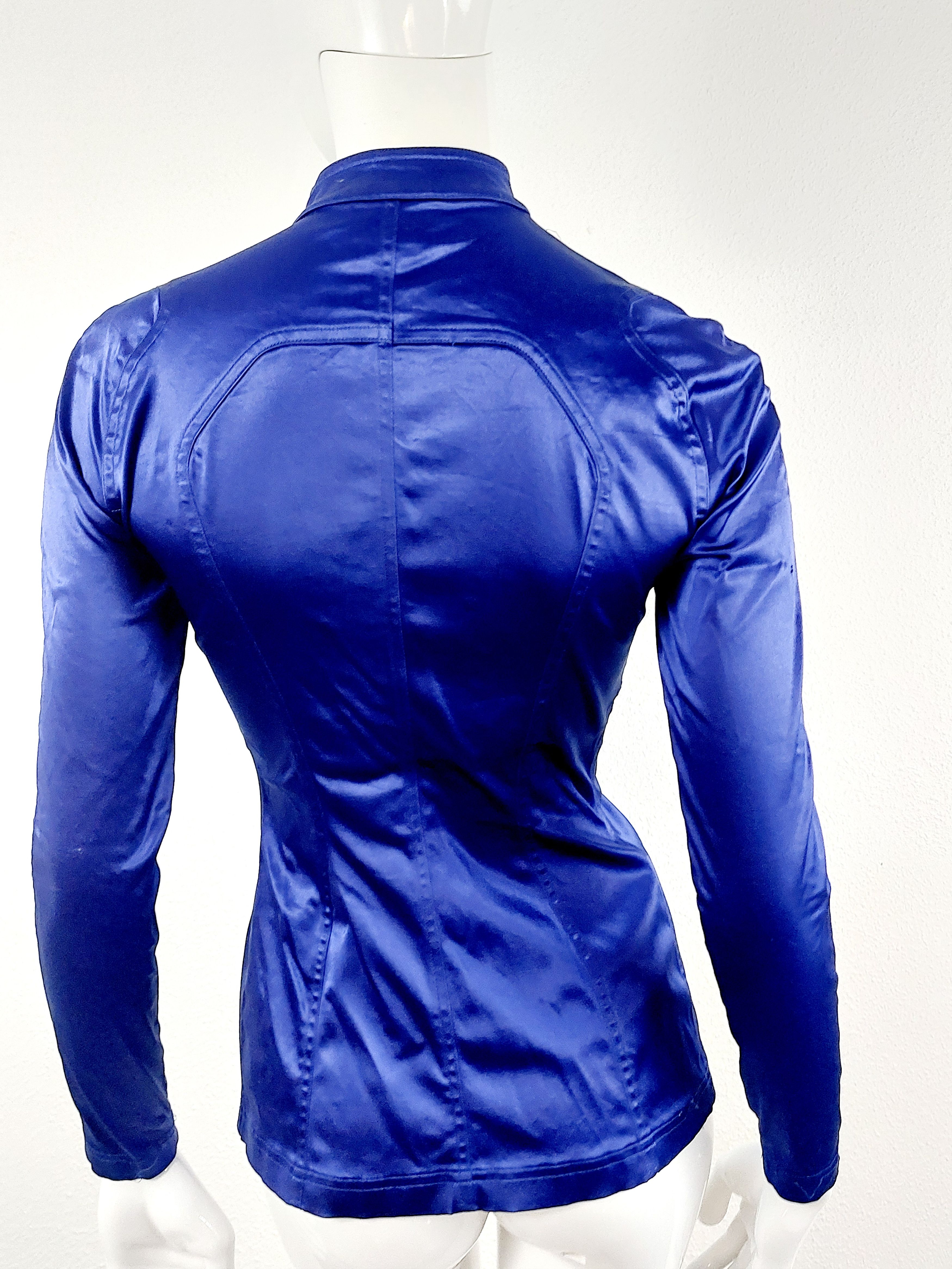 Thierry Mugler Thierry Mugler Satin Sculptural Futuristic Jacket Size S / US 4 / IT 40 - 7 Thumbnail