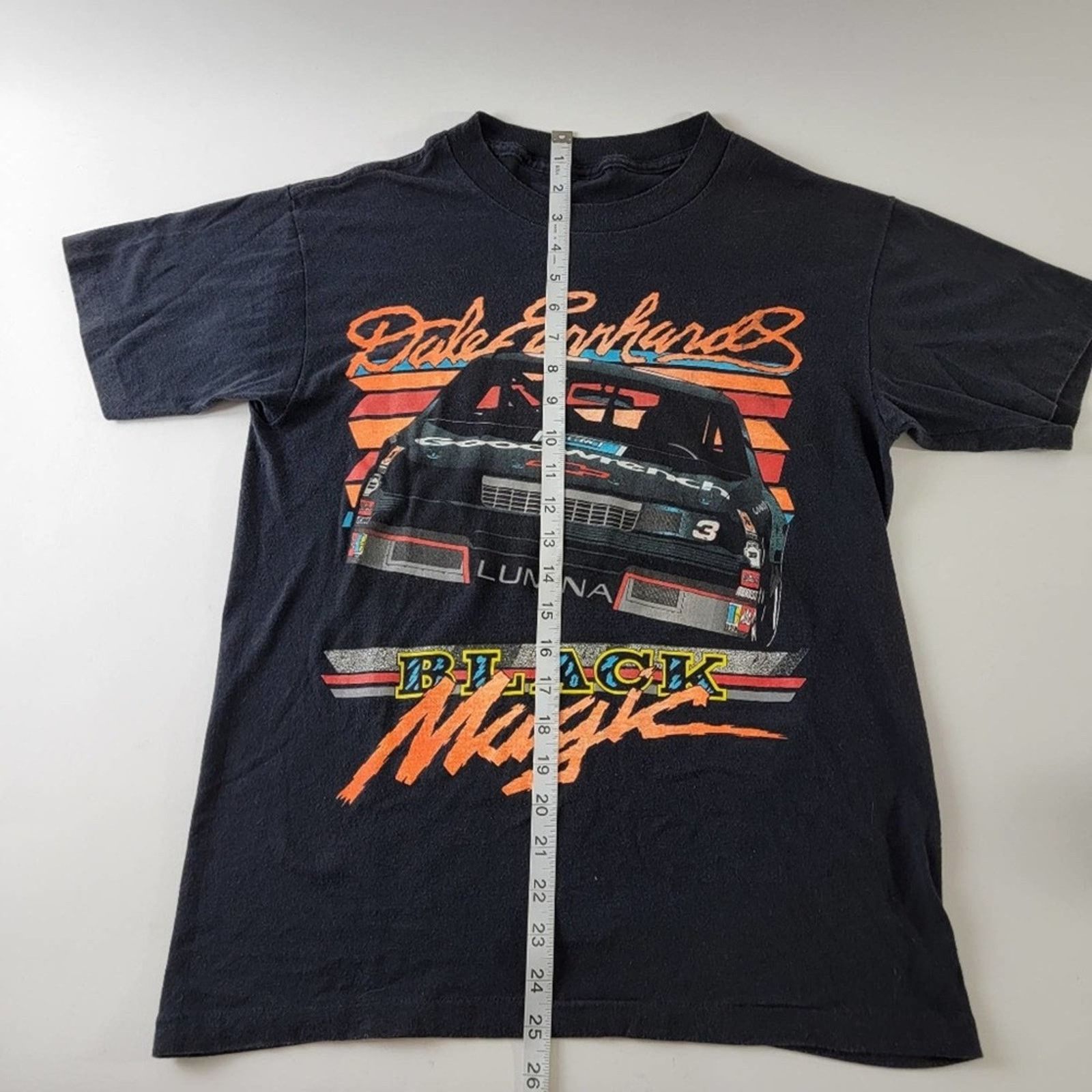 NASCAR Vintage 1990 Dale Earnhardt Nascar Black Magic Tee Size US S / EU 44-46 / 1 - 4 Thumbnail