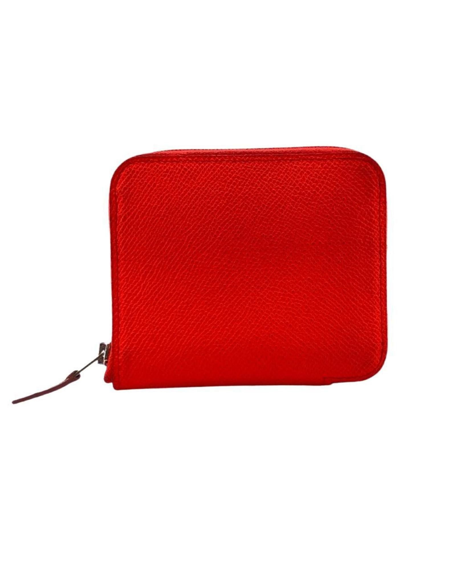image of Hermes Elegant Leather Purse With Coin Case in Black, Women's