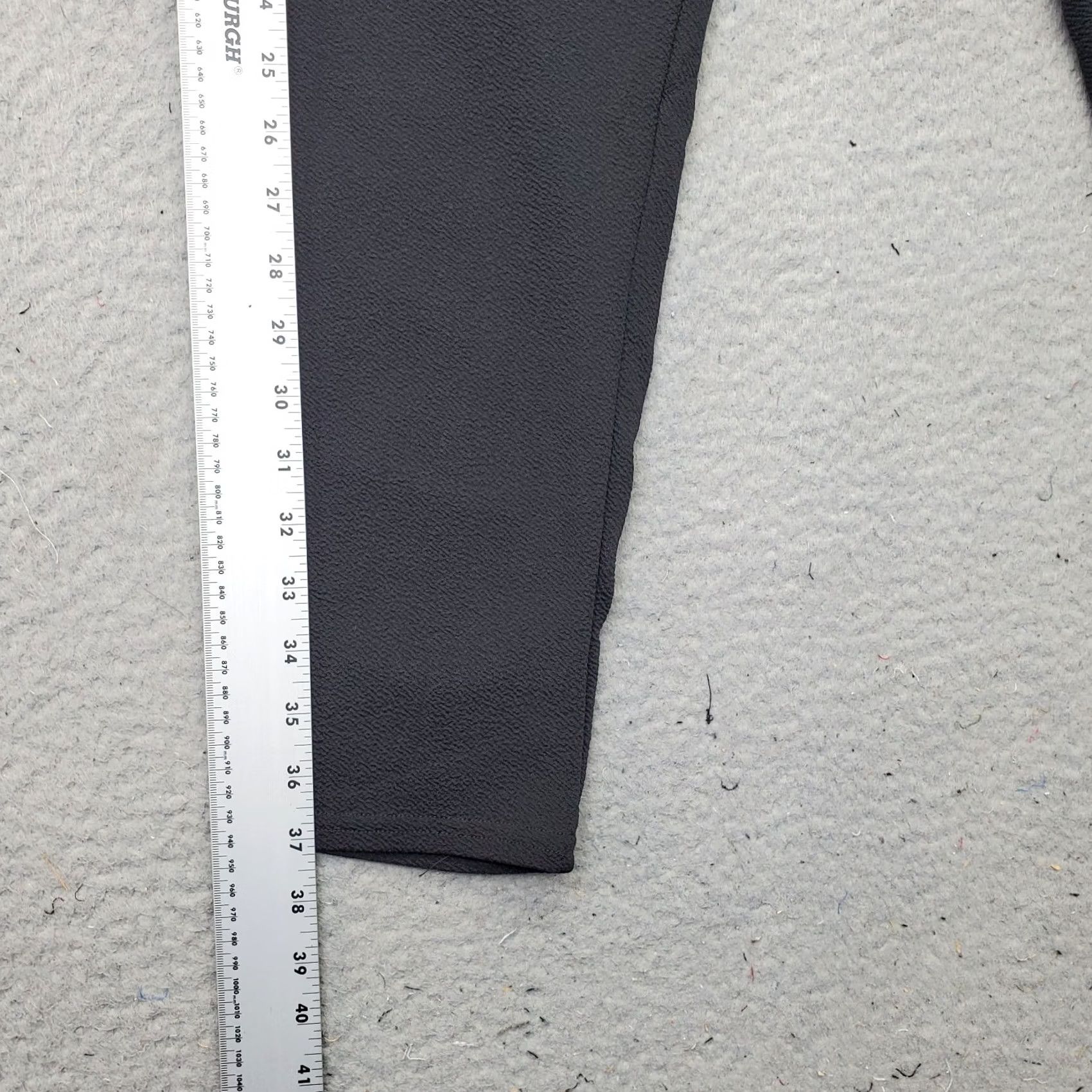 Boohoo Boohoo Pants Womens 12 Black Textured Pleat Front Stretch Elastic Waist Trouser Pants Size 34" / US 12 / IT 48 - 3 Thumbnail