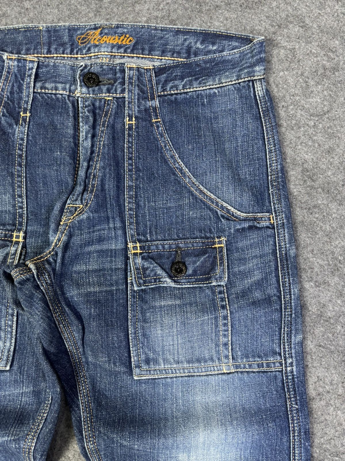 Japanese Brand Vtg Acoustic Okayama Street Beautiful Fades Bush Denim K163 Size US 28 / EU 44 - 3 Thumbnail