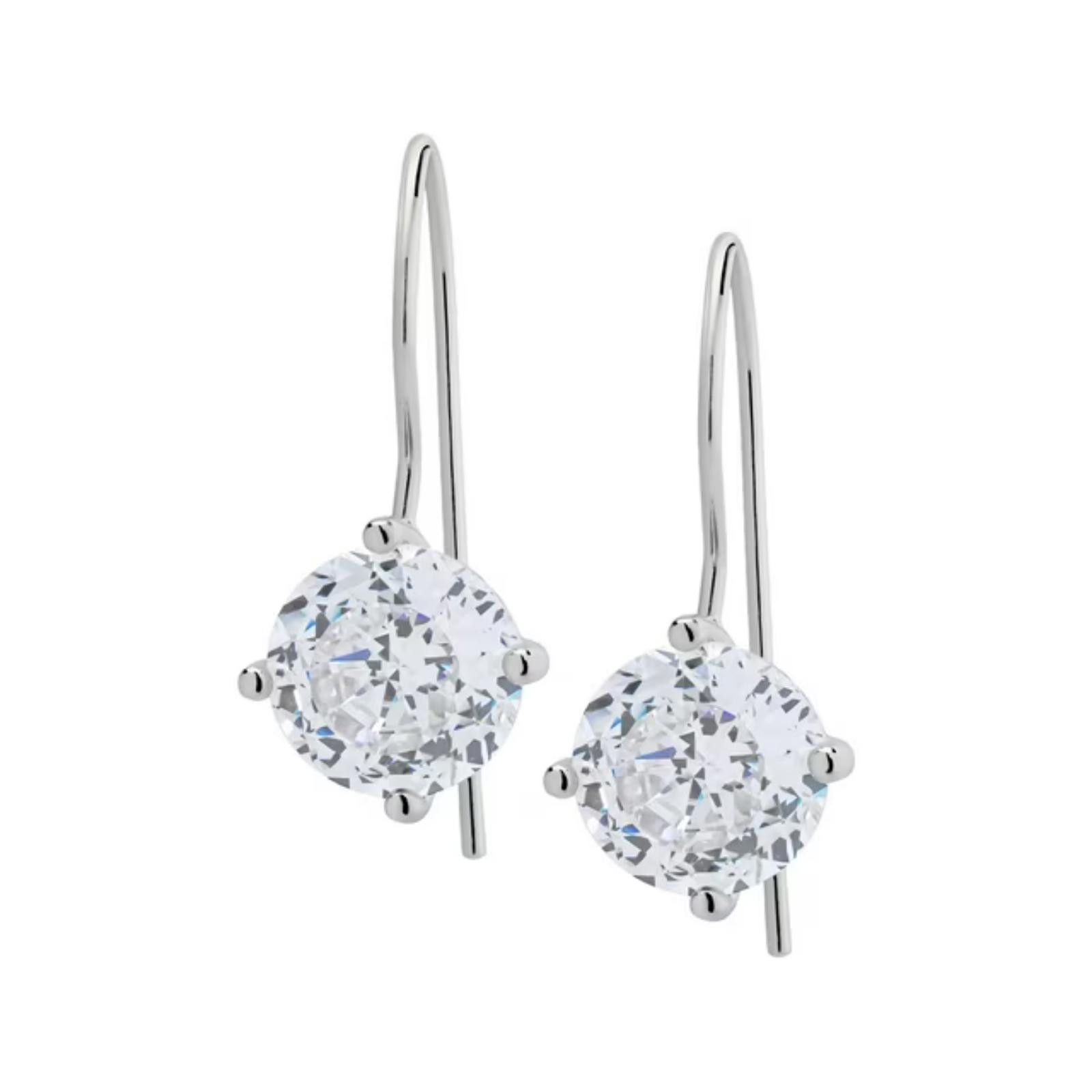 Other Dolce Giavonna Sterling Silver Round Shepherds Hook Earrings Size ONE SIZE - 2 Thumbnail