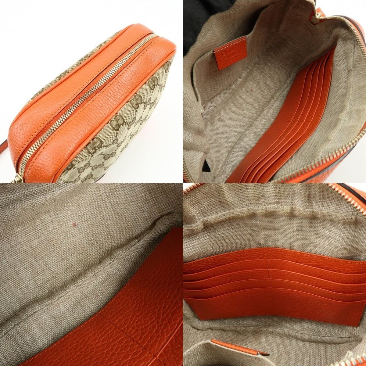 Gucci Gucci GG Canvas & Leather Crossbody Bag Orange Size ONE SIZE - 7 Thumbnail