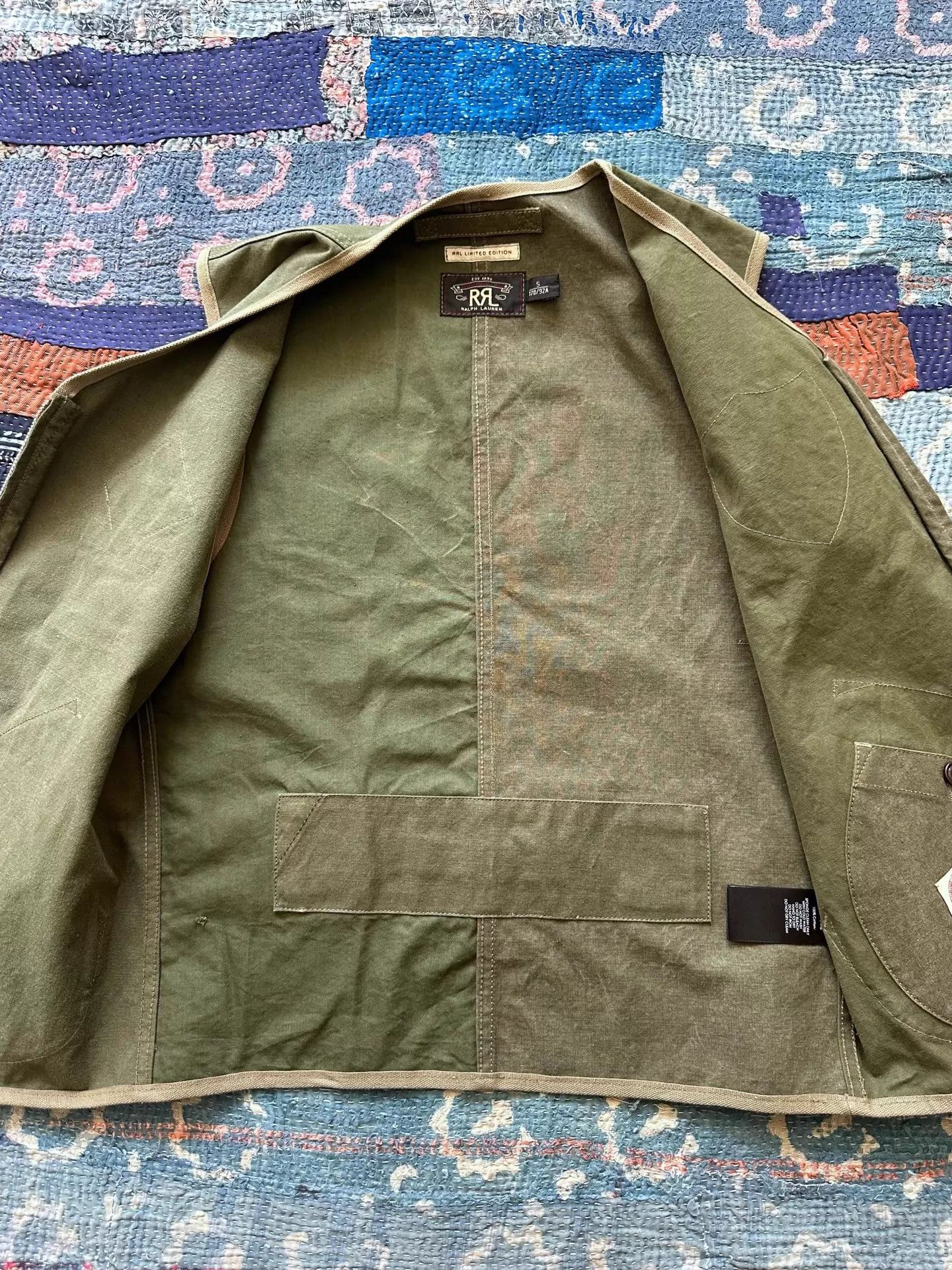 RRL Ralph Lauren RRL Distressed Canvas Paneled Vest (Limited S Size) Size US S / EU 44-46 / 1 - 8 Thumbnail