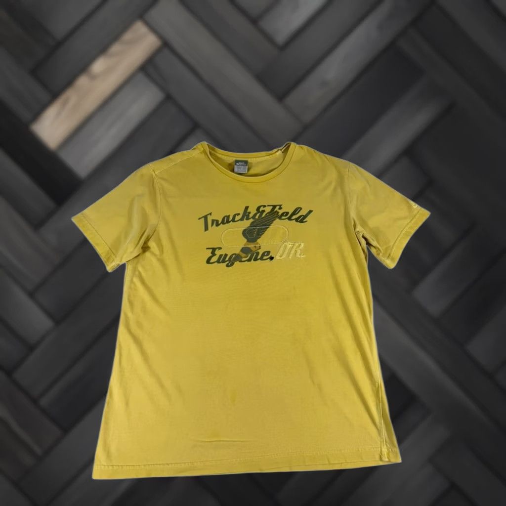 Nike Nike Men’s XL Yellow Track & Field Cotton T-Shirt XL Size US XL / EU 56 / 4 - 1 Thumbnail