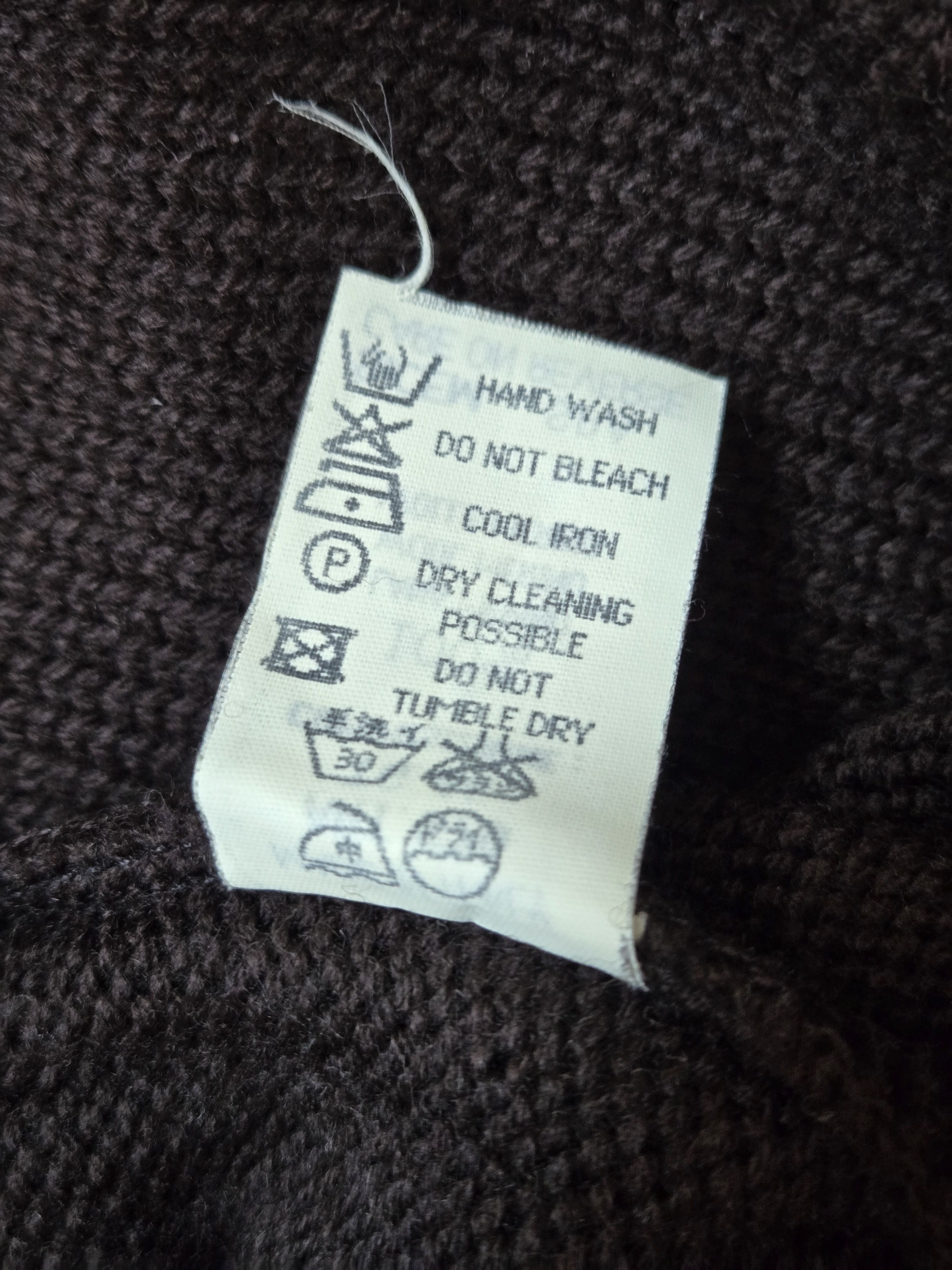 Emporio Armani Vtg 80s Emporio Armani XL Chocolate Merino Eagle Sweater Size US XL / EU 56 / 4 - 4 Thumbnail