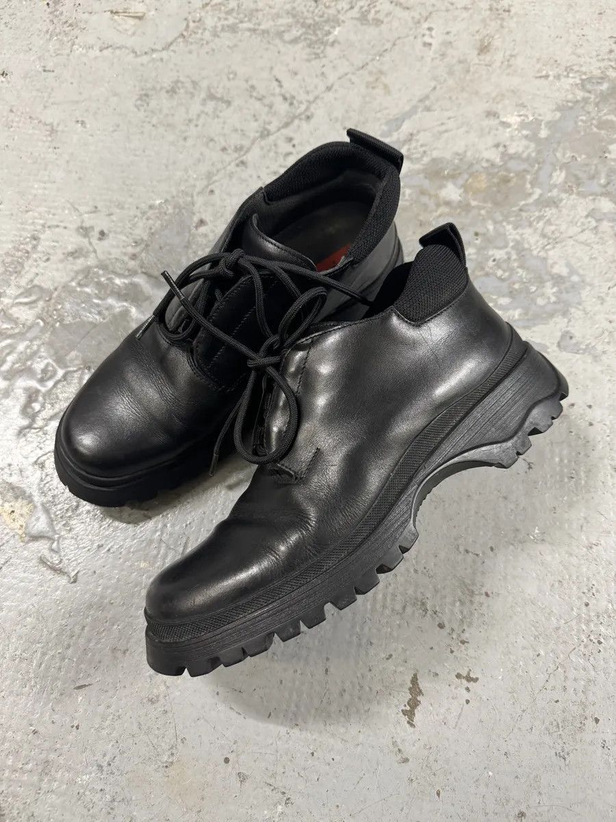 Prada AW1999 Prada Black Leather Derby Shoes Size US 8 / IT 38 - 4 Thumbnail