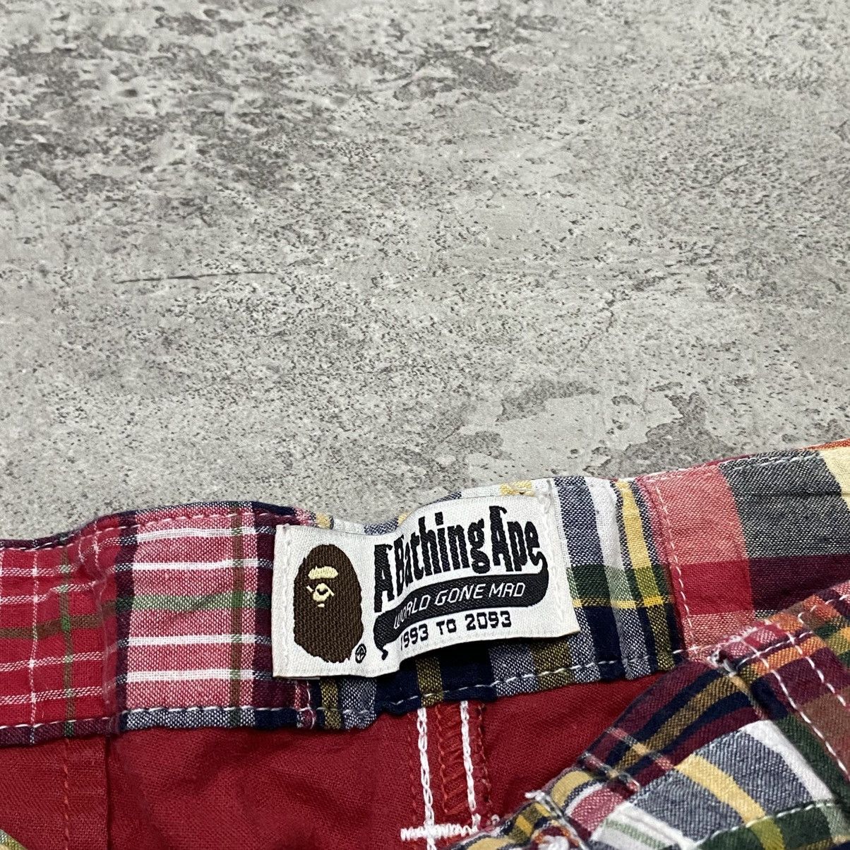 Bape Bape Patchwork Shorts Cargo Multi Color Size US 35 - 4 Thumbnail
