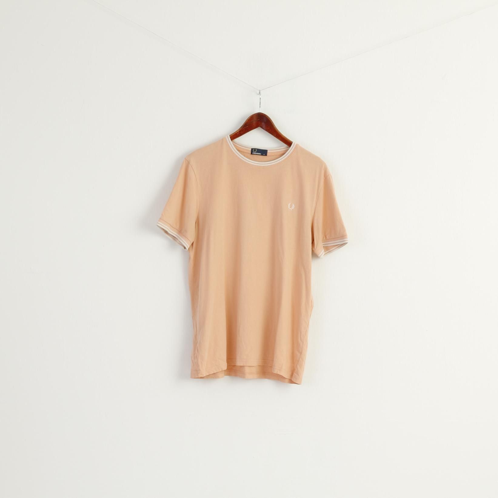 Fred Perry Fred Perry Men L / XL Shirt Peach 100% Cotton 1202 Size US L / EU 52-54 / 3 - 2 Thumbnail