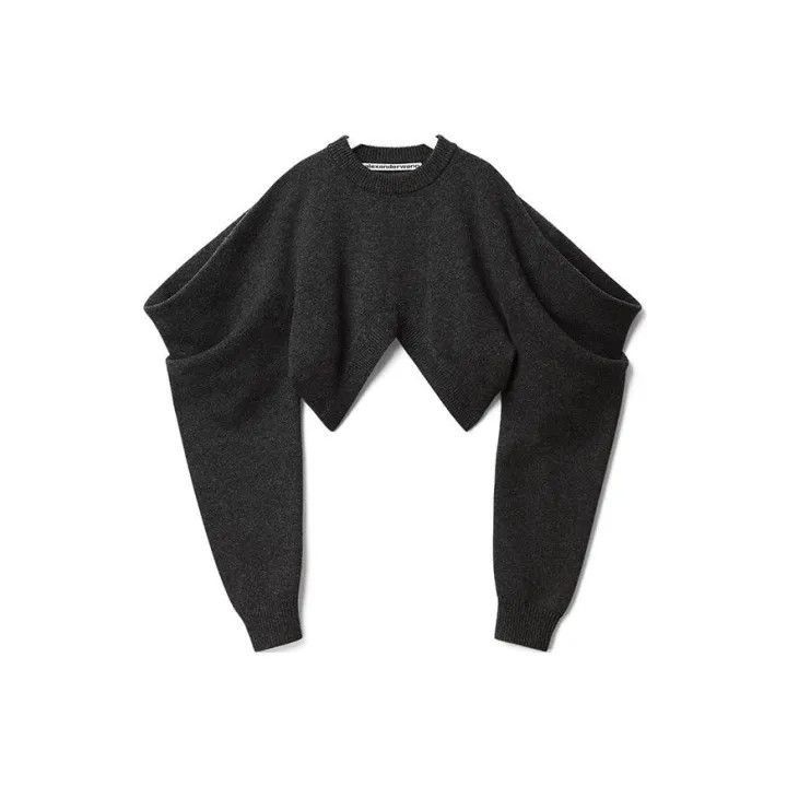 Alexander Wang Alexander Wang SS22 Black Cropped Sweater - Size S / US 4 / IT 40 - 1 Thumbnail
