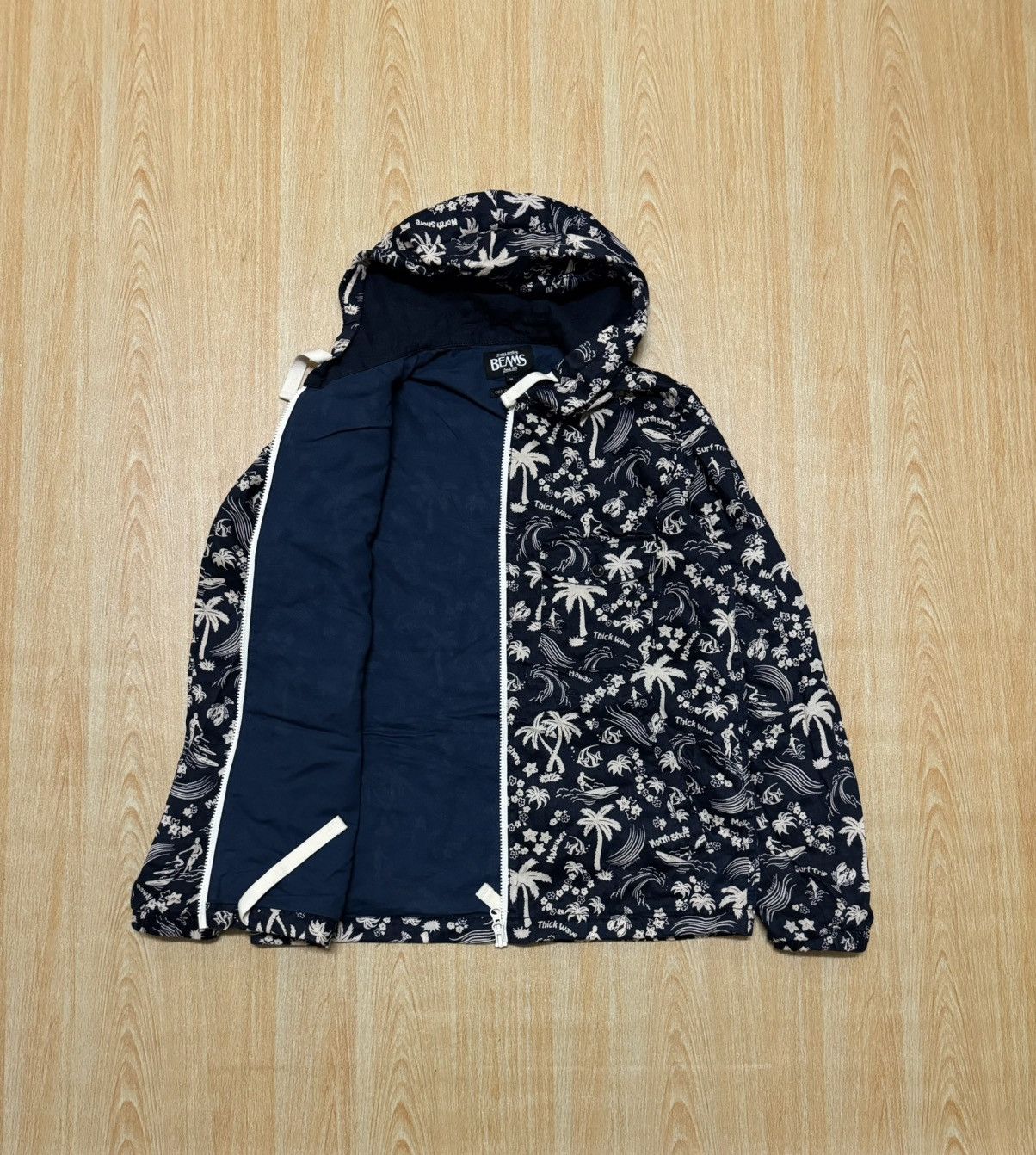 Beams Plus Vintage Beams X Hawaii Hoodie Full Print Size US M / EU 48-50 / 2 - 2 Thumbnail