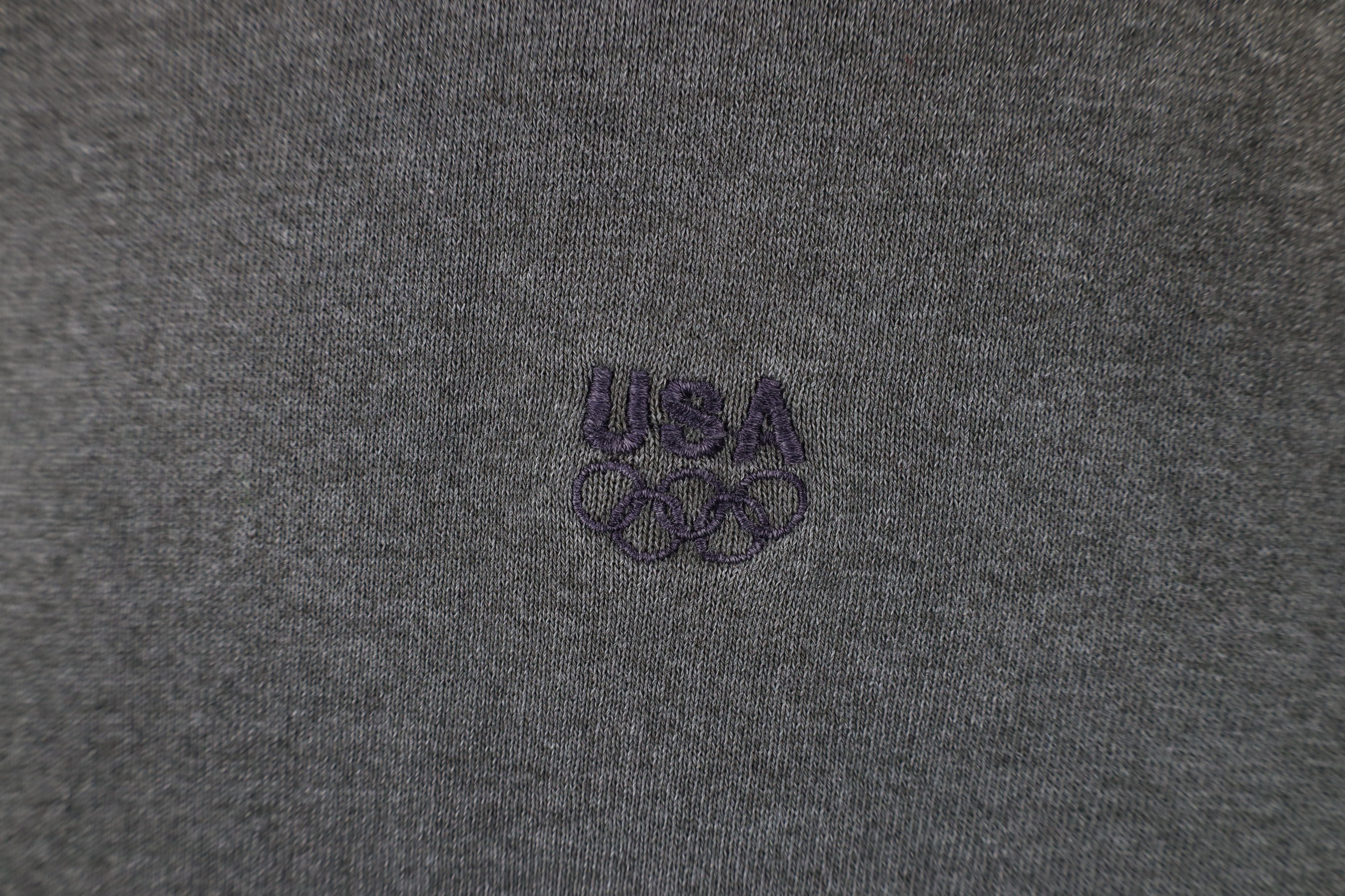 Vintage Vintage 90s USA Olympics Faded Crewneck Sweatshirt Gray USA Size US XL / EU 56 / 4 - 4 Thumbnail
