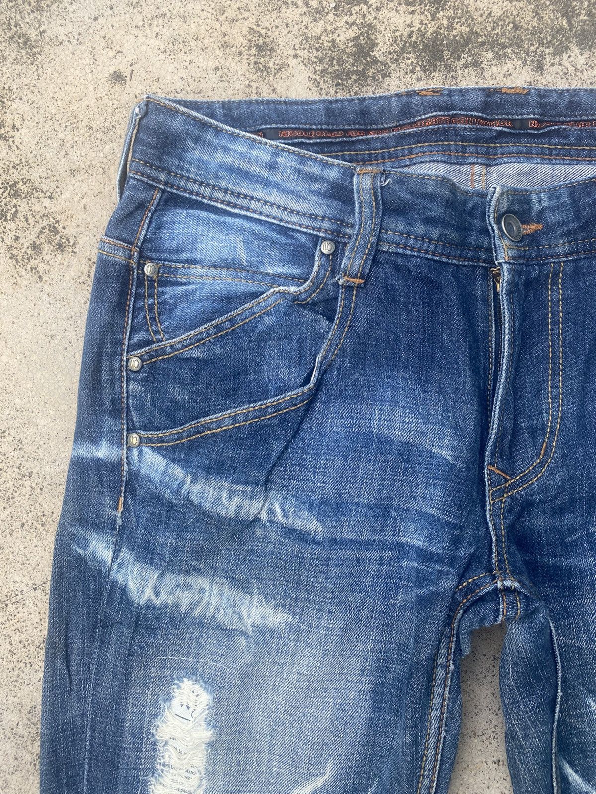 If Six Was Nine × Nicole Club Flare Jeans Nicole Club Distressed Honeycomp Size US 31 - 4 Thumbnail