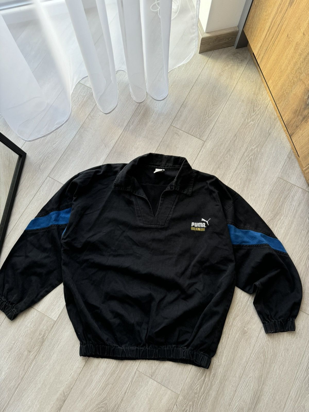 Puma × Vintage RARE 1995 Derby County x Puma King Drill Top Jacket Vintage Size US L / EU 52-54 / 3 - 2 Thumbnail