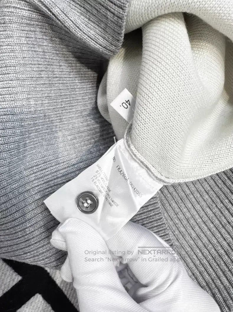 Thom Browne Thom Browne Grey whalebone ribbed crew-neck long-sleeve fo Size US XXS / EU 40 - 8 Thumbnail