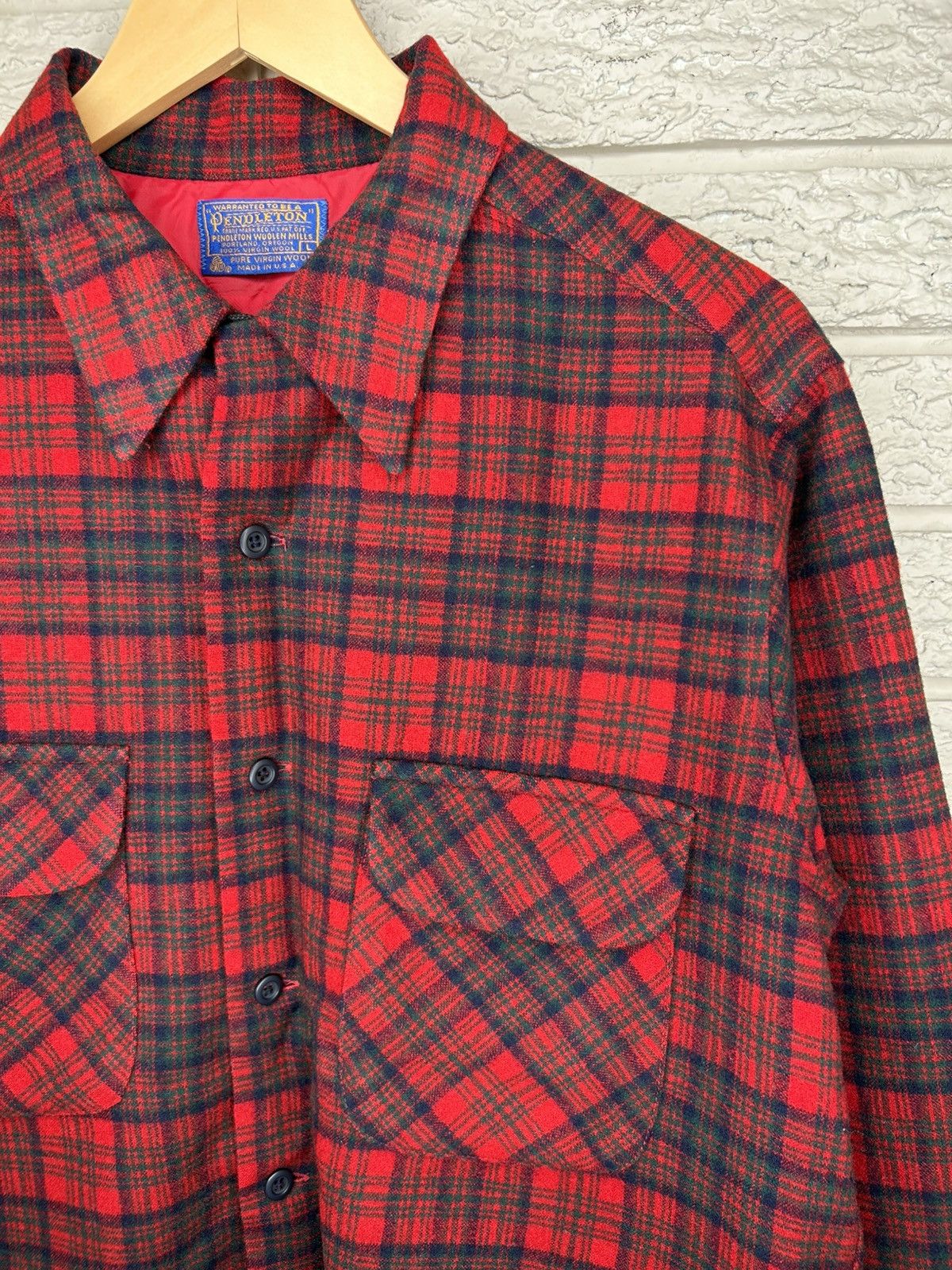 Pendleton Vintage 60s Pendleton Loop Collar Wool Board Shirt Size US L / EU 52-54 / 3 - 5 Thumbnail