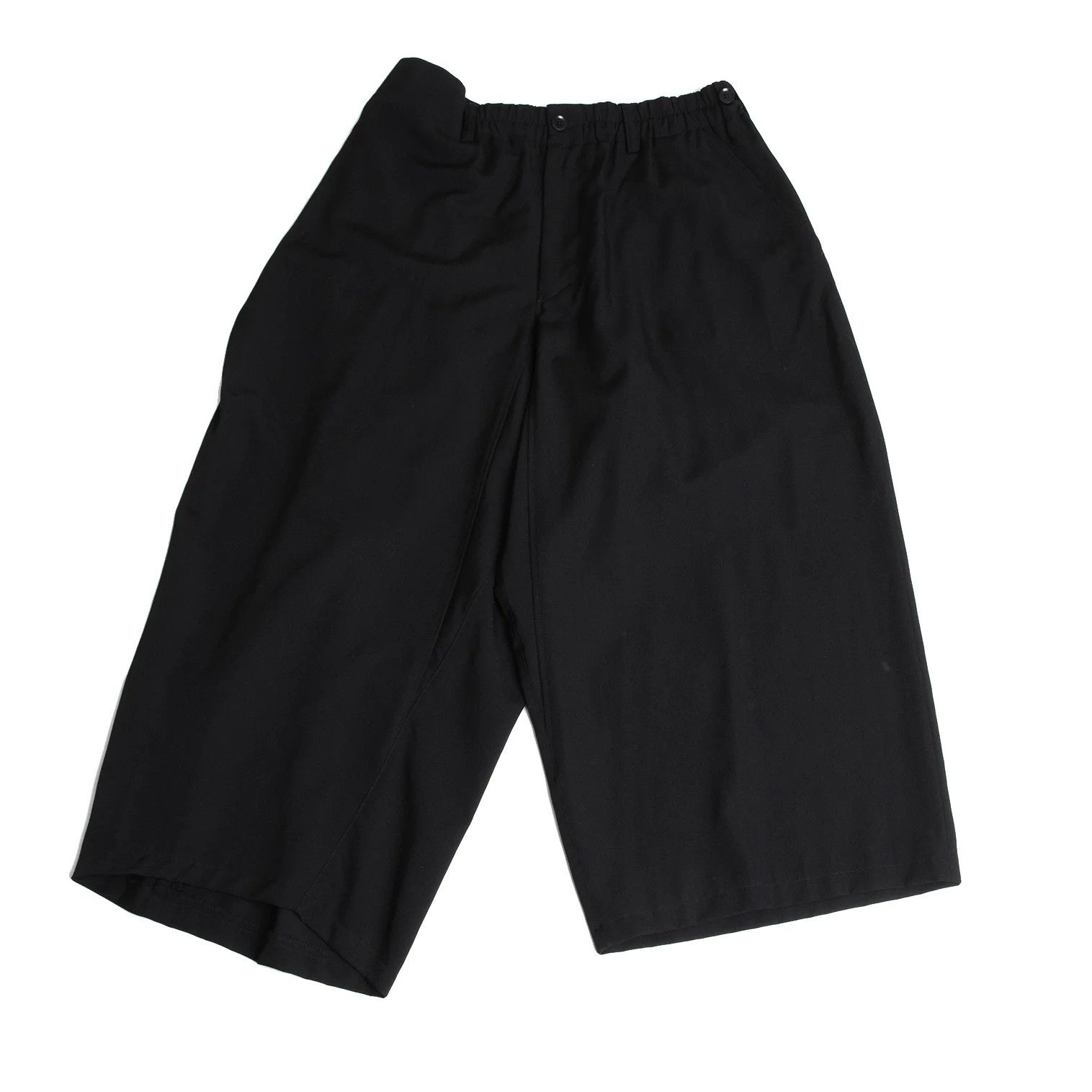 Yohji Yamamoto Yohji Yamamoto Wool Gabardine Wide Pants Black Size US 38 / EU 54 - 1 Thumbnail