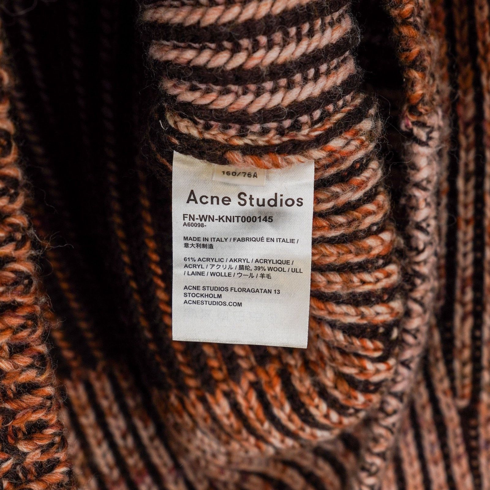 Acne Studios Acne studios brown ribbed knit wool blend jumper sweater Size XXS / US 00 / IT 34 - 7 Thumbnail