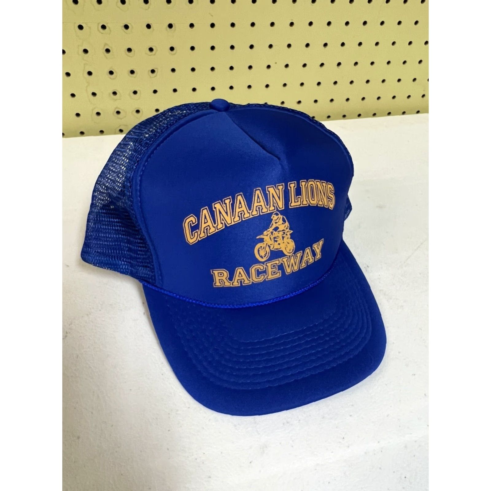 Vintage VINTAGE OTTO CANAAN LION RACEWAY BASEBALL CAP Men One Size Adjustable Blue Ball Cap Baseball Cap Size ONE SIZE - 2 Thumbnail
