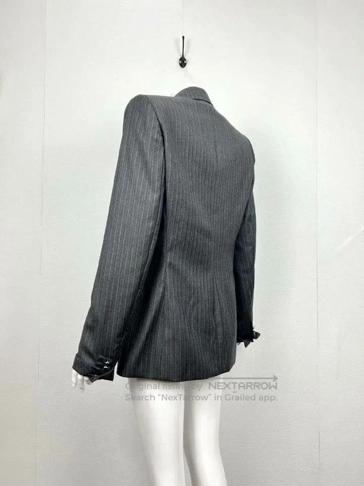 Saint Laurent Paris YSL Gray Pinstripe Wool Blazer. Size S / US 4 / IT 40 - 3 Thumbnail