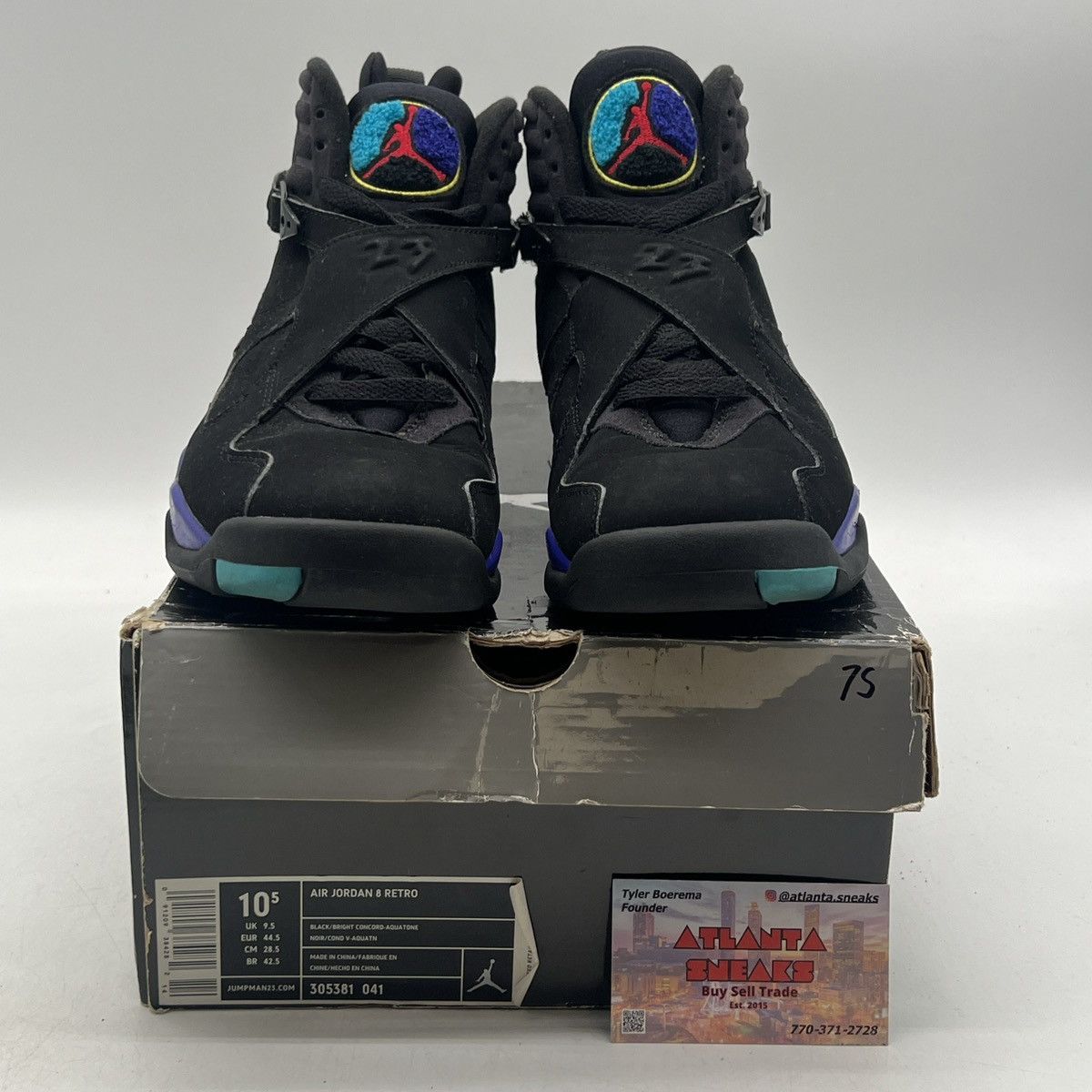 Jordan Brand Air Jordan 8 Aqua Size US 10.5 / EU 43-44 - 3 Thumbnail