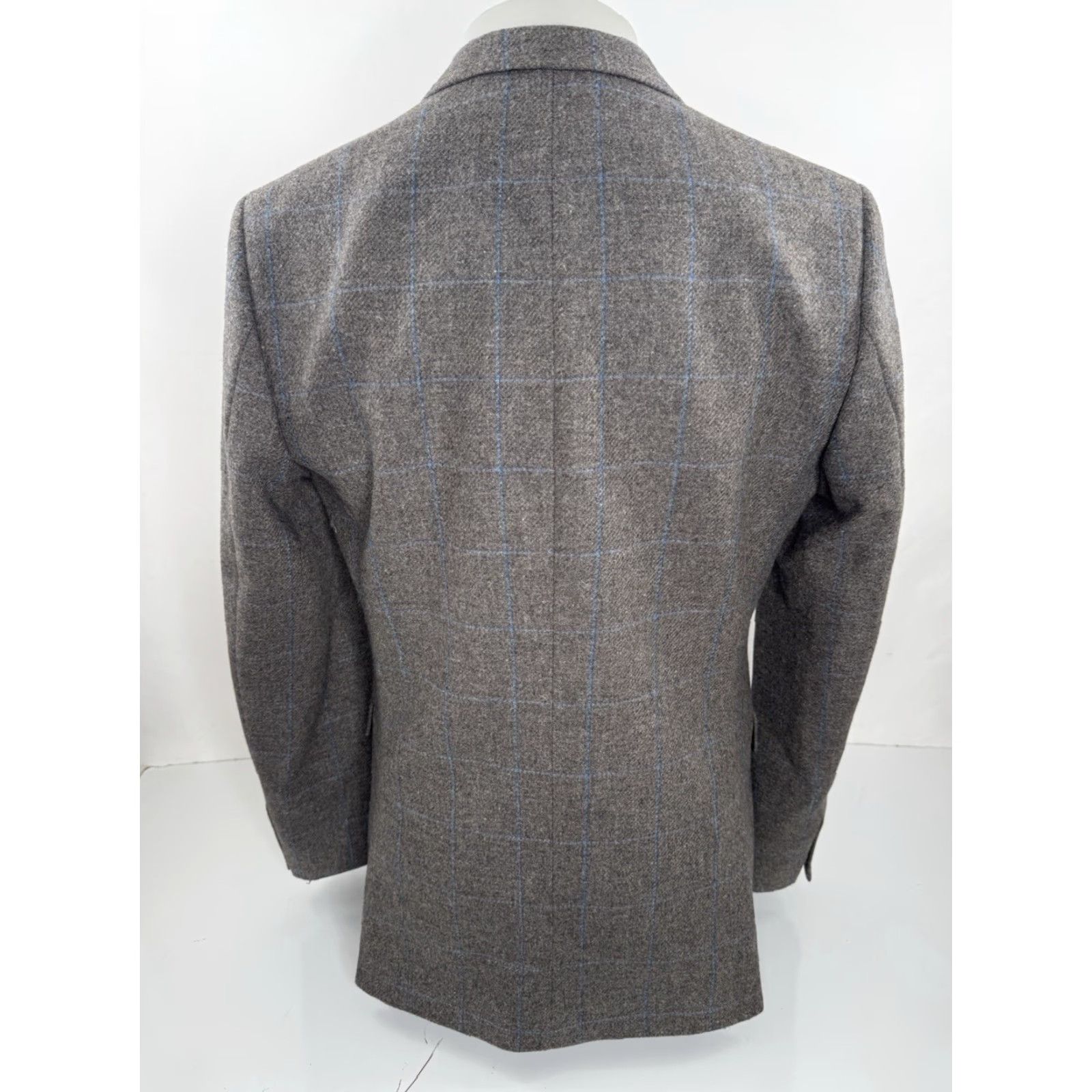 Ted Baker TED BAKER Blazer - WOOL Windowpane 40 R L - Brown/Blue - Men - Shirt/Blazer Size 42R - 4 Thumbnail