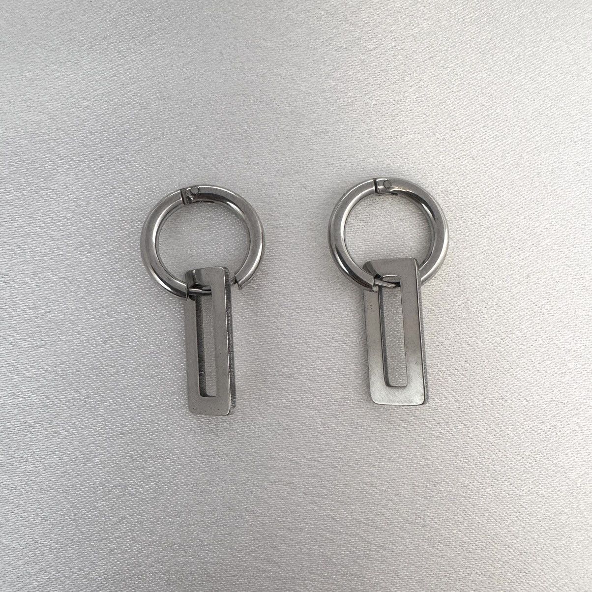 Designer Geometric Rectangle Dangle Drop Earrings for Men Women Size ONE SIZE - 2 Thumbnail