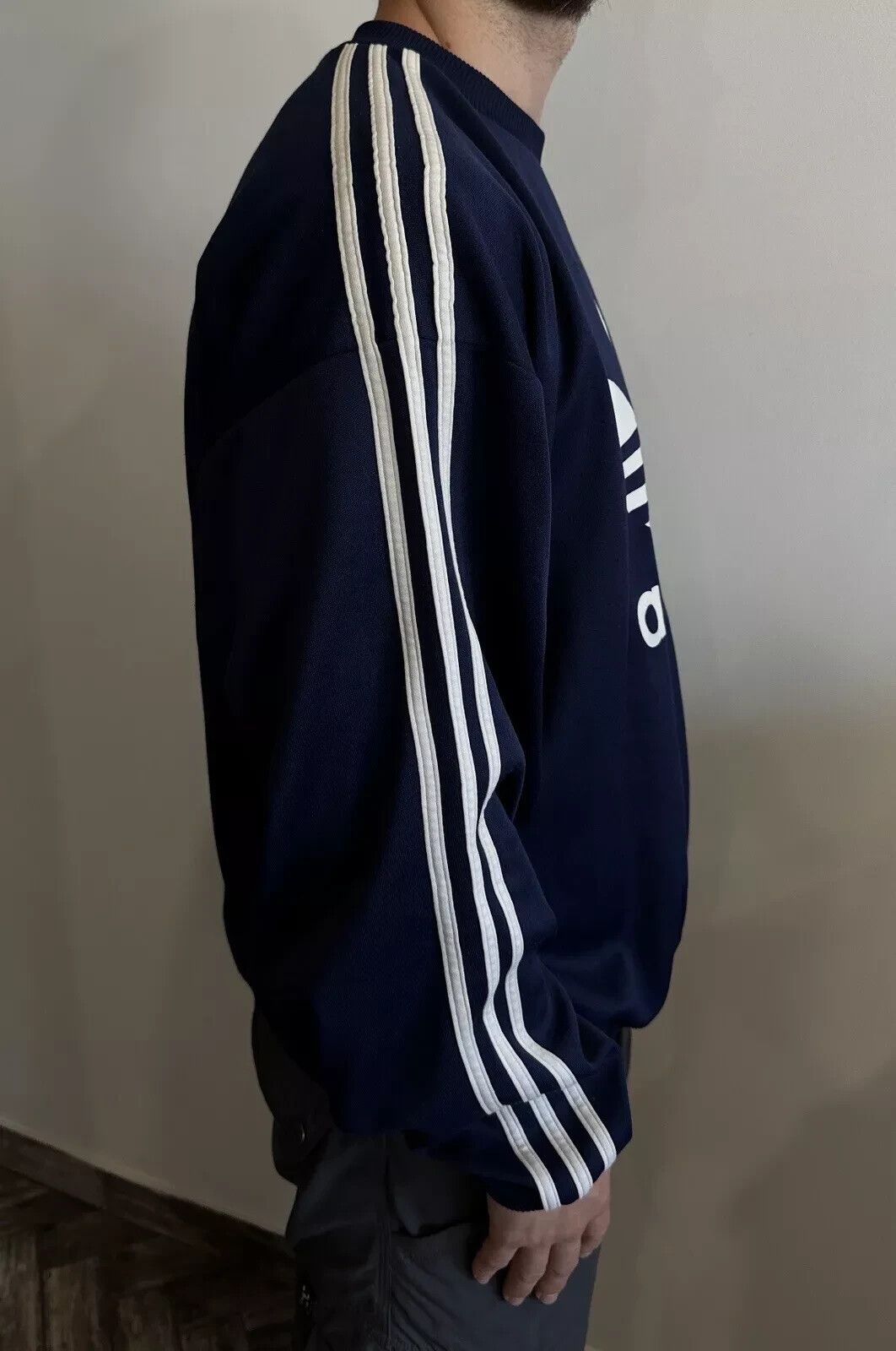 Adidas VINTAGE ADIDAS 1990s 90s Y2K SWEATSHIRT BIG LOGO SWEATER Size US L / EU 52-54 / 3 - 7 Thumbnail