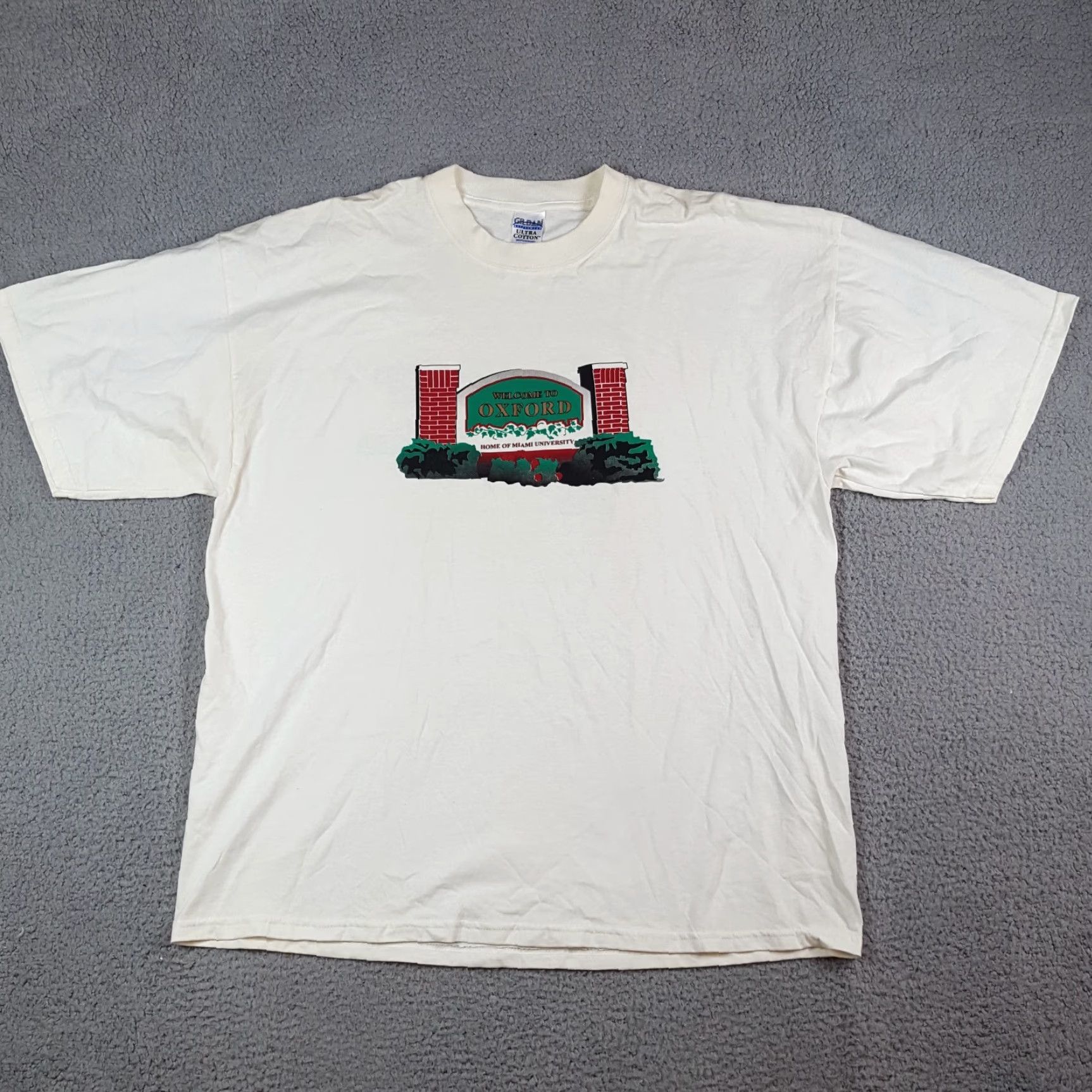 Vintage VINTAGE Miami University College Men's 2XL T Shirt Shirt Crew Neck Cotton White 90s College Nature Art Logo Embroidered Gear For Sports T-Shirt Mens Size US XXL / EU 58 / 5 - 2 Thumbnail