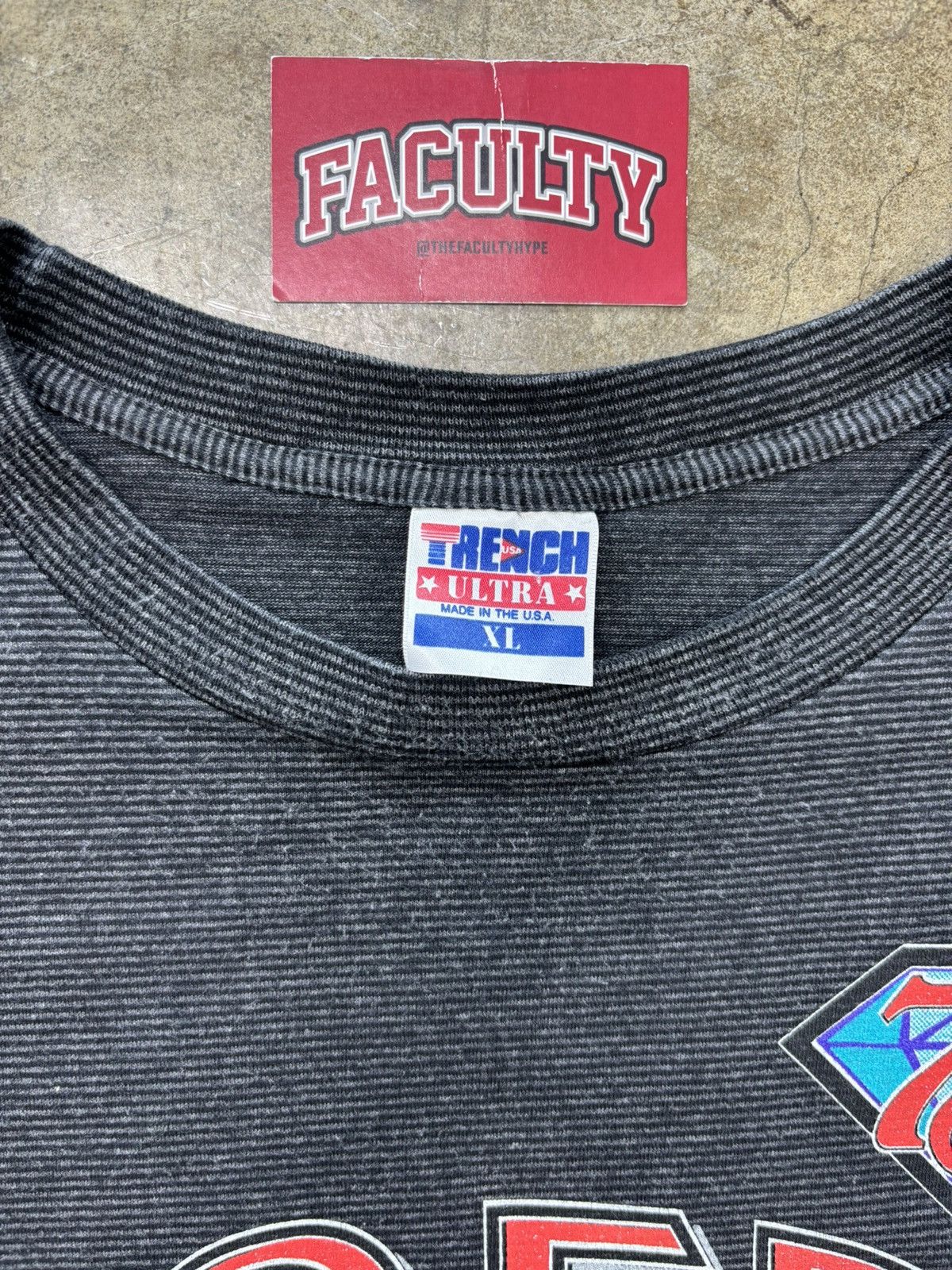 NFL × Vintage Vintage 1994 NFL San Francisco Stripe Tee Single Size US XL / EU 56 / 4 - 3 Thumbnail