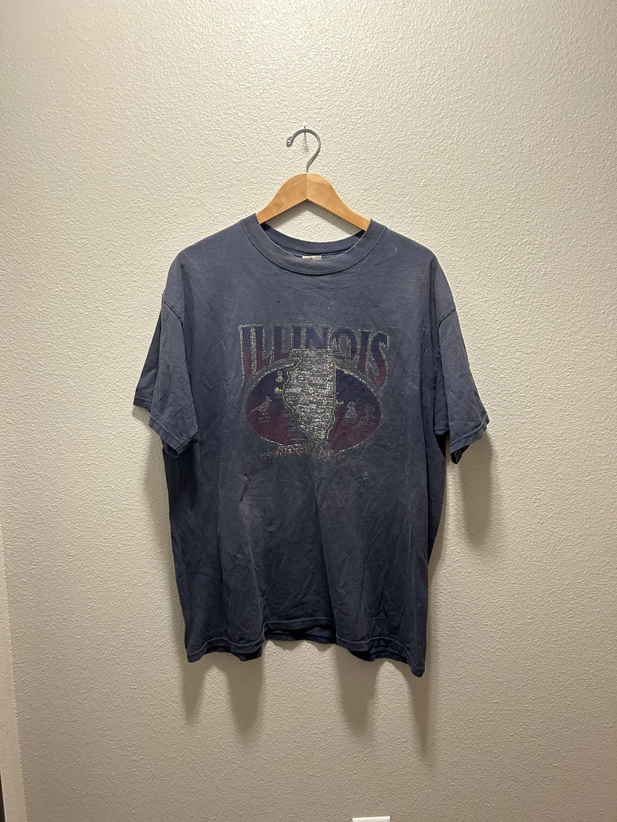 Vintage Vintage Illinois Graphic Tee Size US XL / EU 56 / 4 - 1 Thumbnail
