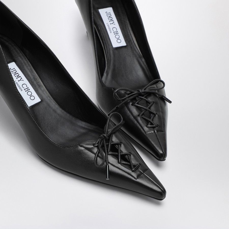 Jimmy Choo o1d2blof0824 Leather Décolleté in Black Size US 9 / IT 39 - 5 Thumbnail