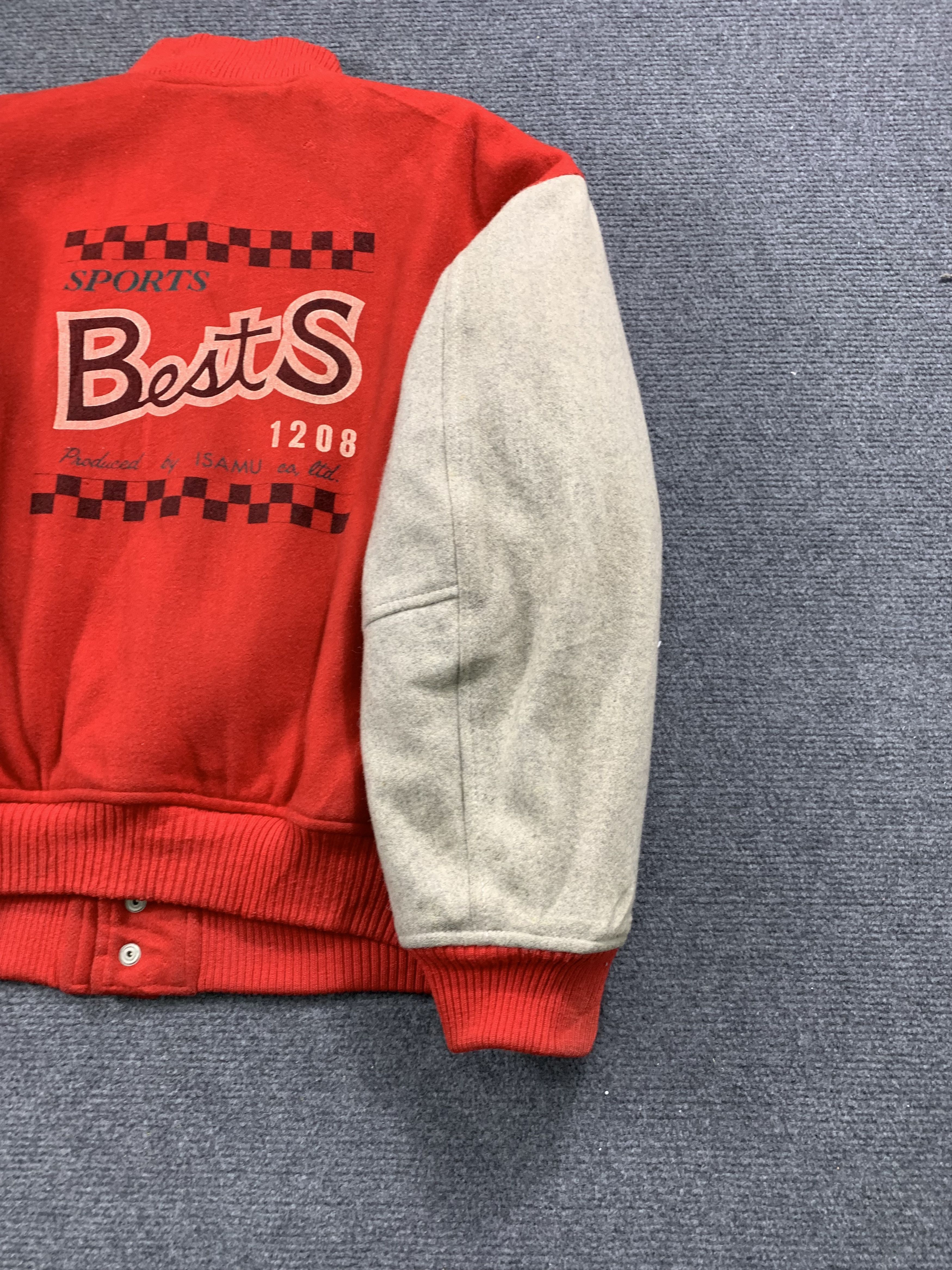 Japanese Brand Vintage Bests Racing ISAMU Button Up Wool Varsity Jacket Size US M / EU 48-50 / 2 - 19 Thumbnail
