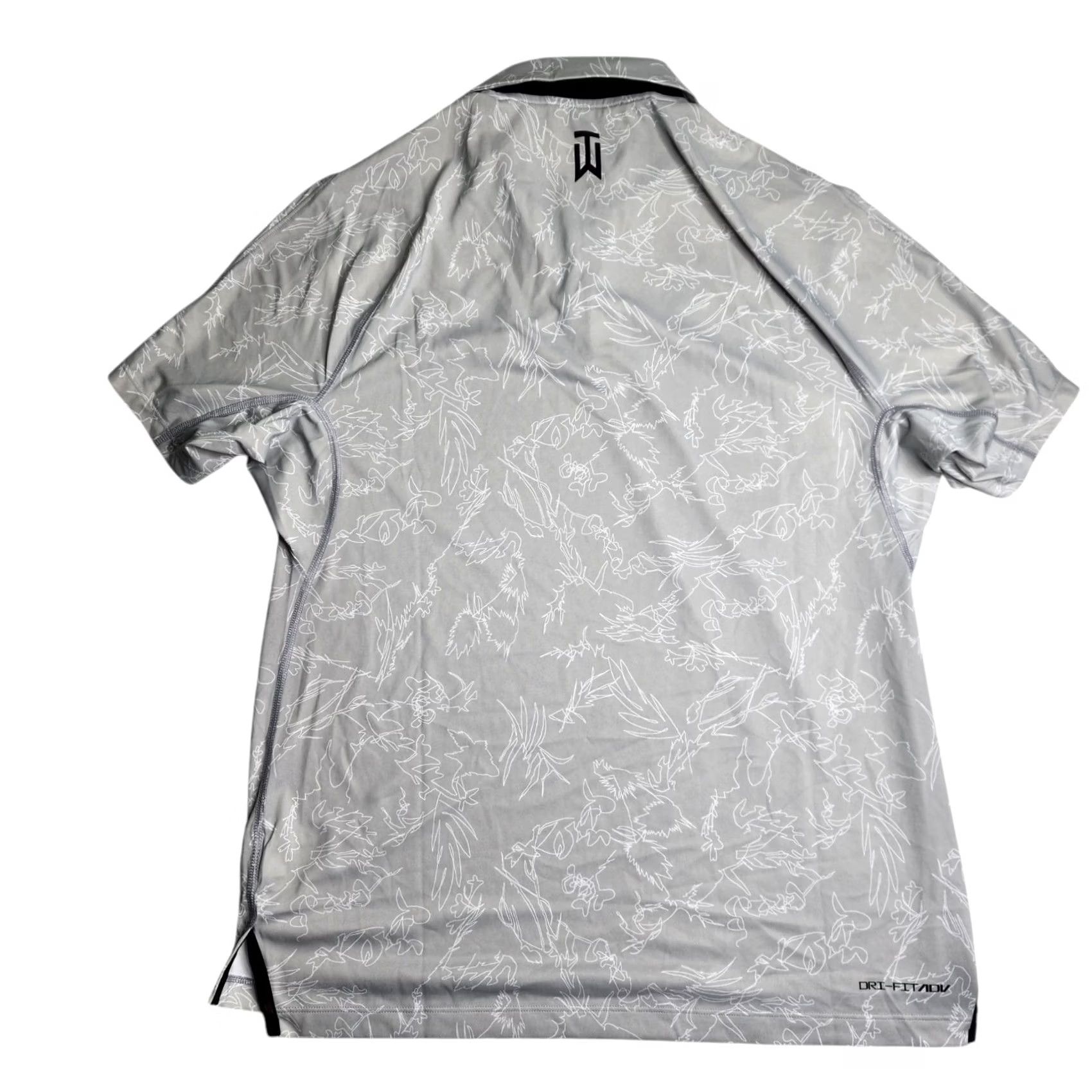 Nike Nike Tiger Woods Dri-FIT ADV Golf Polo Shirt Gray Medium Mens Polo Shirt Sports Golf Clipper Nike Tiger Woods DriFit PK Size US M / EU 48-50 / 2 - 2 Thumbnail