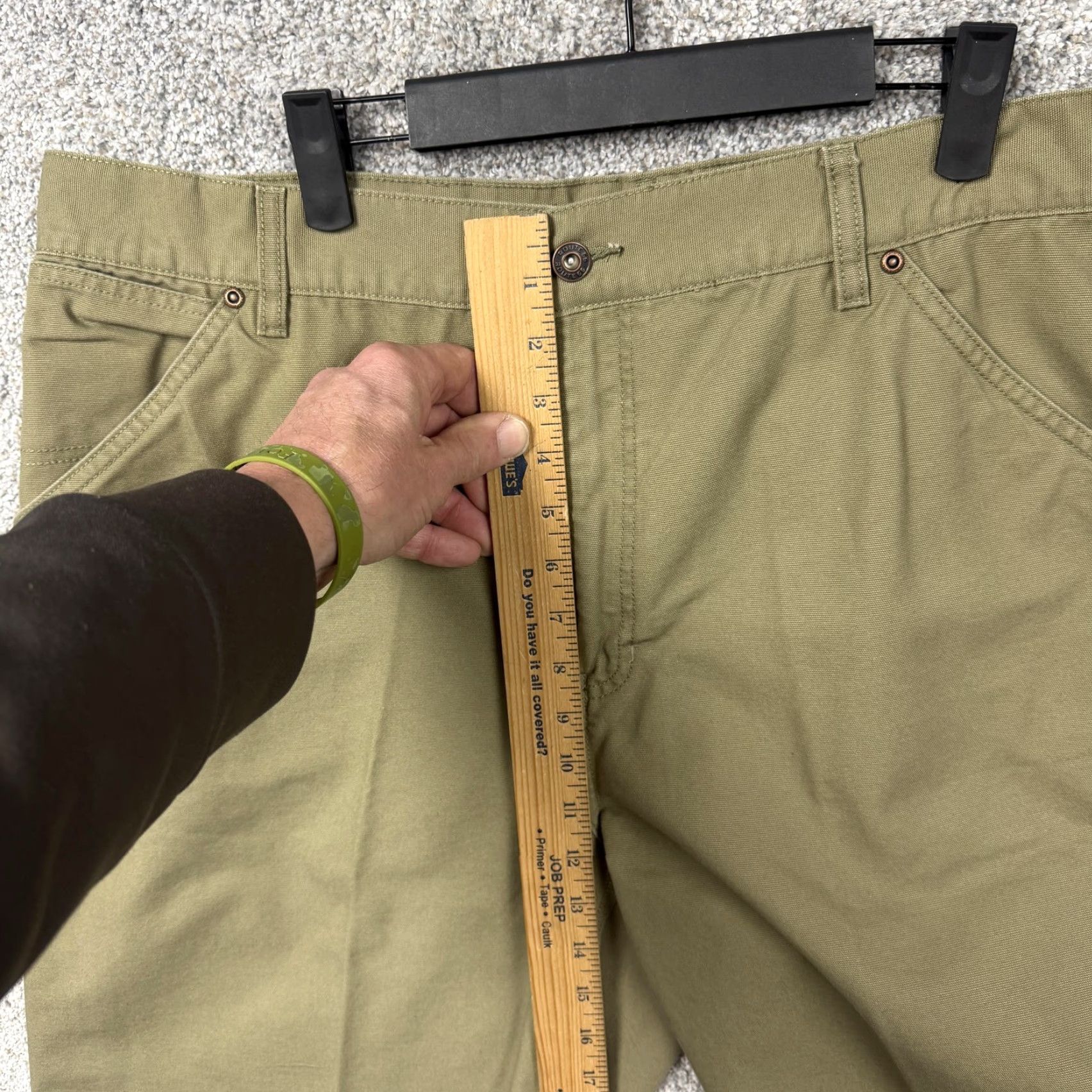 Route 66 Route 66 Cargo Shorts Mens 40x12 Green Canvas Workwear Summer Y2K Pockets Front Zip Fly Belt Loop Casual Classic Size US 40 / EU 56 - 5 Thumbnail