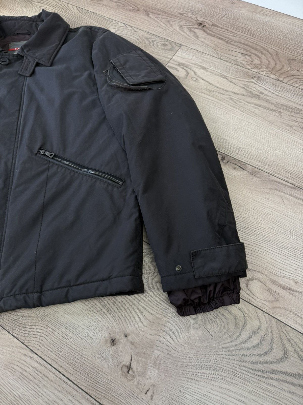 Prada Prada Bomber Aviation Jacket Nylon Turtleneck Red Tab Size US L / EU 52-54 / 3 - 8 Thumbnail