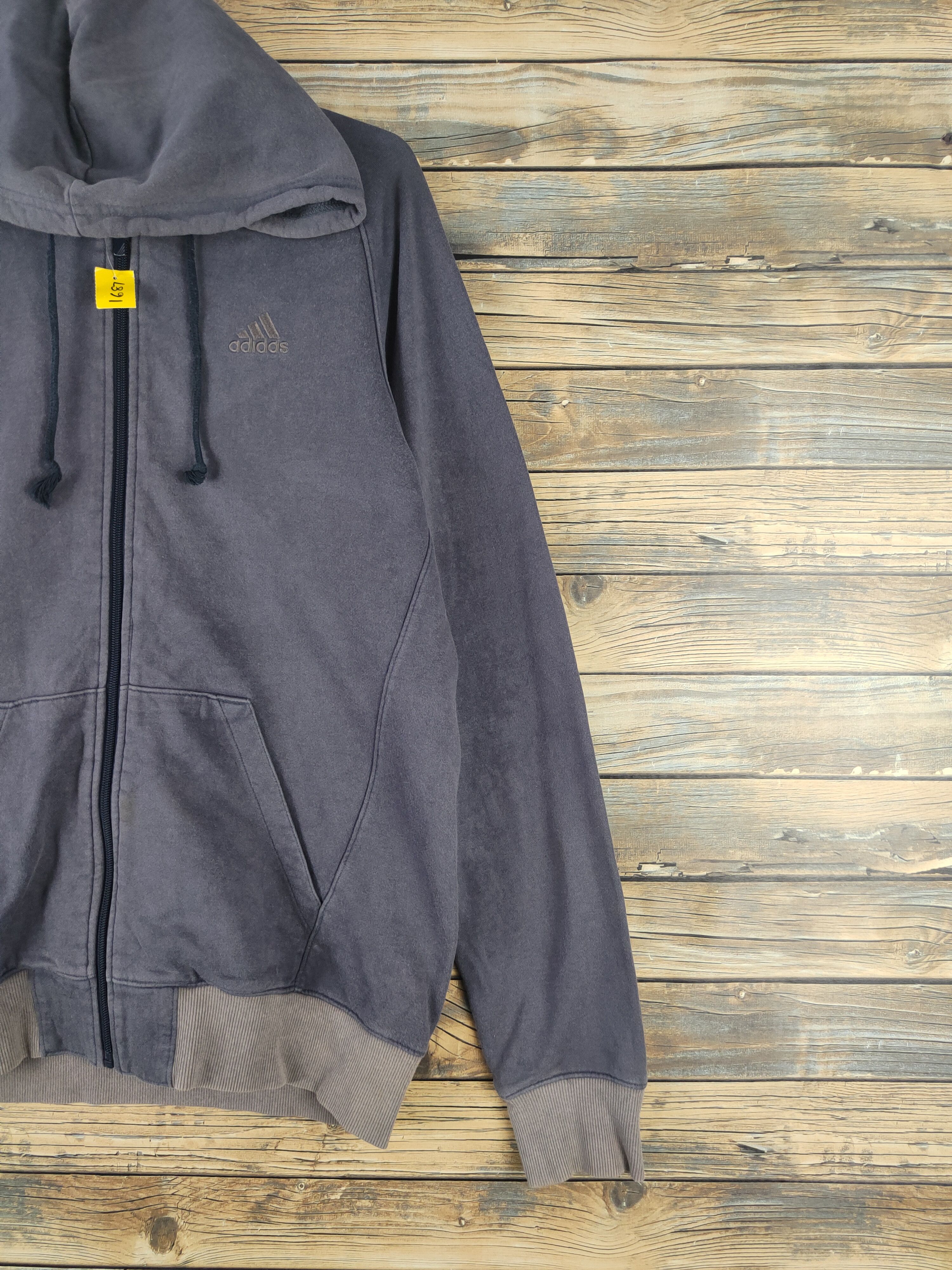 Adidas DL Adidas Dark Gray Hoodie Sweaters #1687 Size US L / EU 52-54 / 3 - 6 Thumbnail