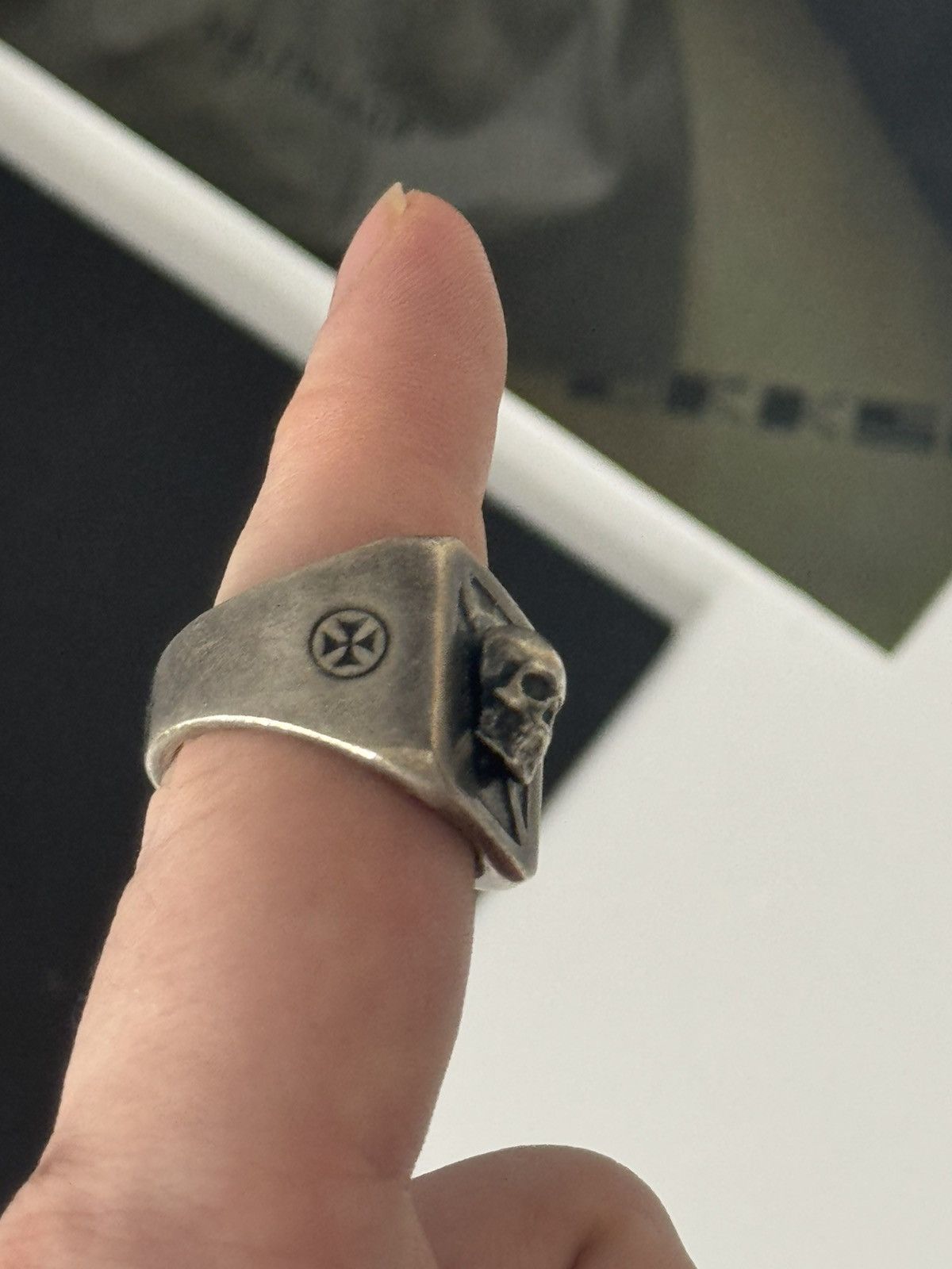 Vetements ✅Vetements Silver Skull Skeleton ring M Size ONE SIZE - 5 Thumbnail
