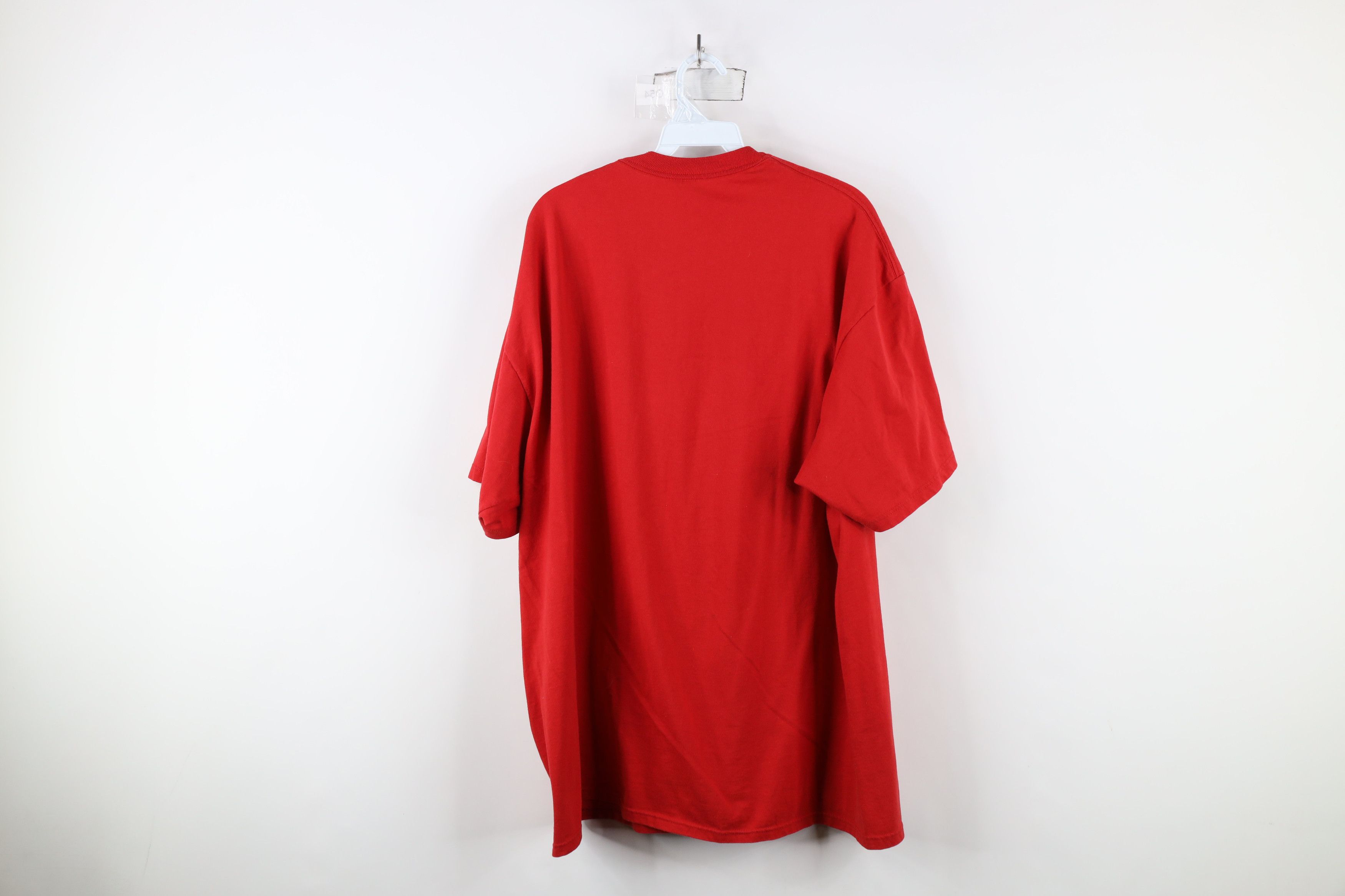 Vintage Vintage 90s Streetwear Blank Short Sleeve T-Shirt Red USA Size US XXL / EU 58 / 5 - 10 Thumbnail