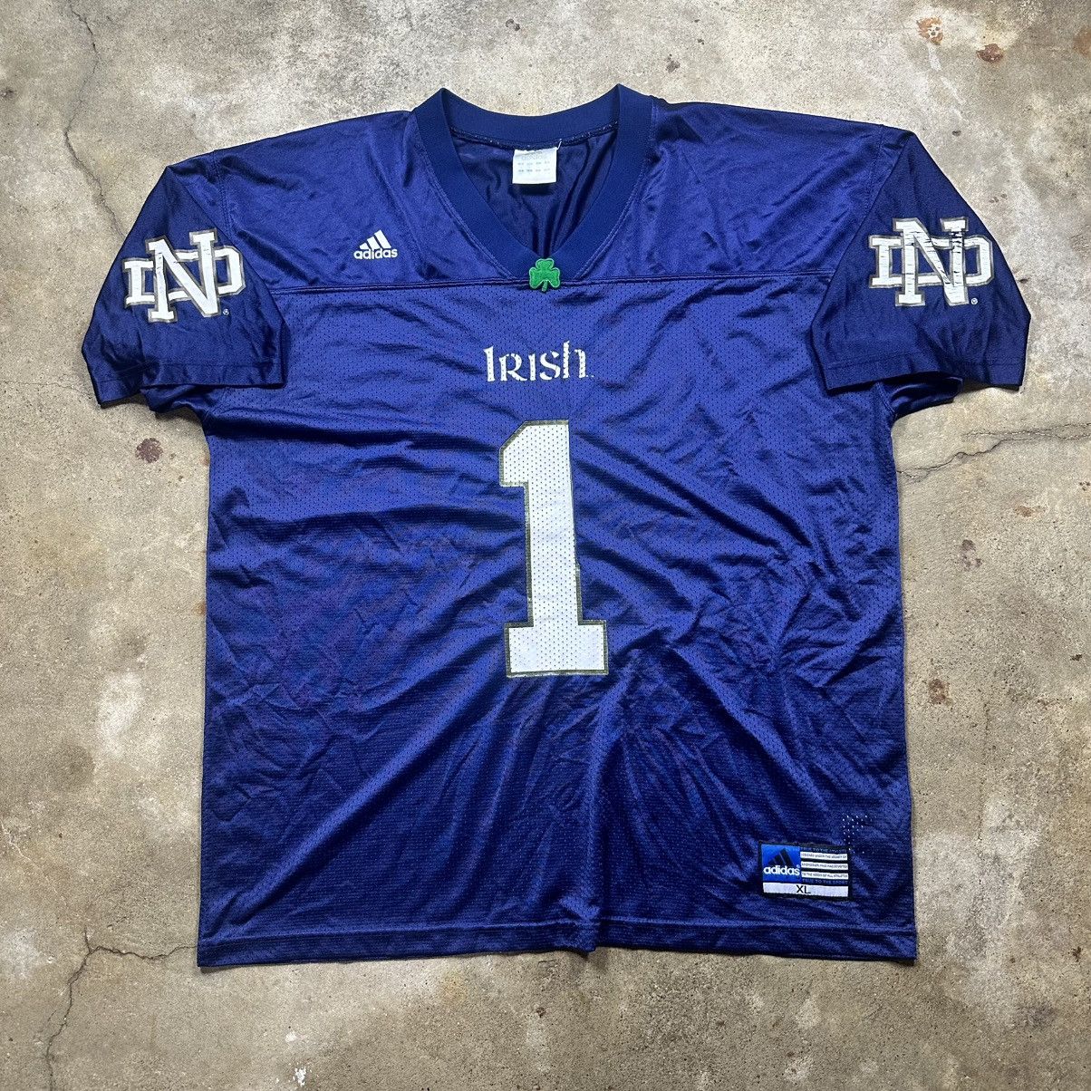Adidas Vintage Y2K Adidas Notre Dame Irish Football Jersey Size XL Size US XL / EU 56 / 4 - 1 Thumbnail