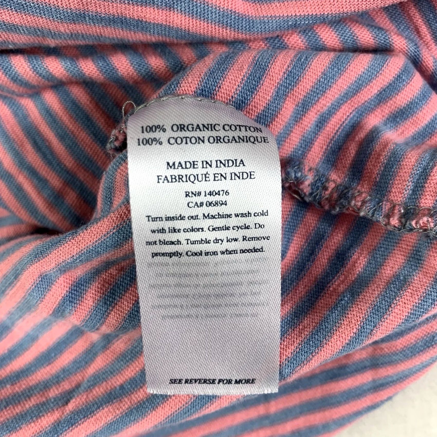 Faherty Faherty Polo Shirt Mens Medium Blue Pink Stripe Organic Cotton Pocket Casual Polo Shirt M Mens Pink Stripe Polo Shirt Size US M / EU 48-50 / 2 - 4 Thumbnail