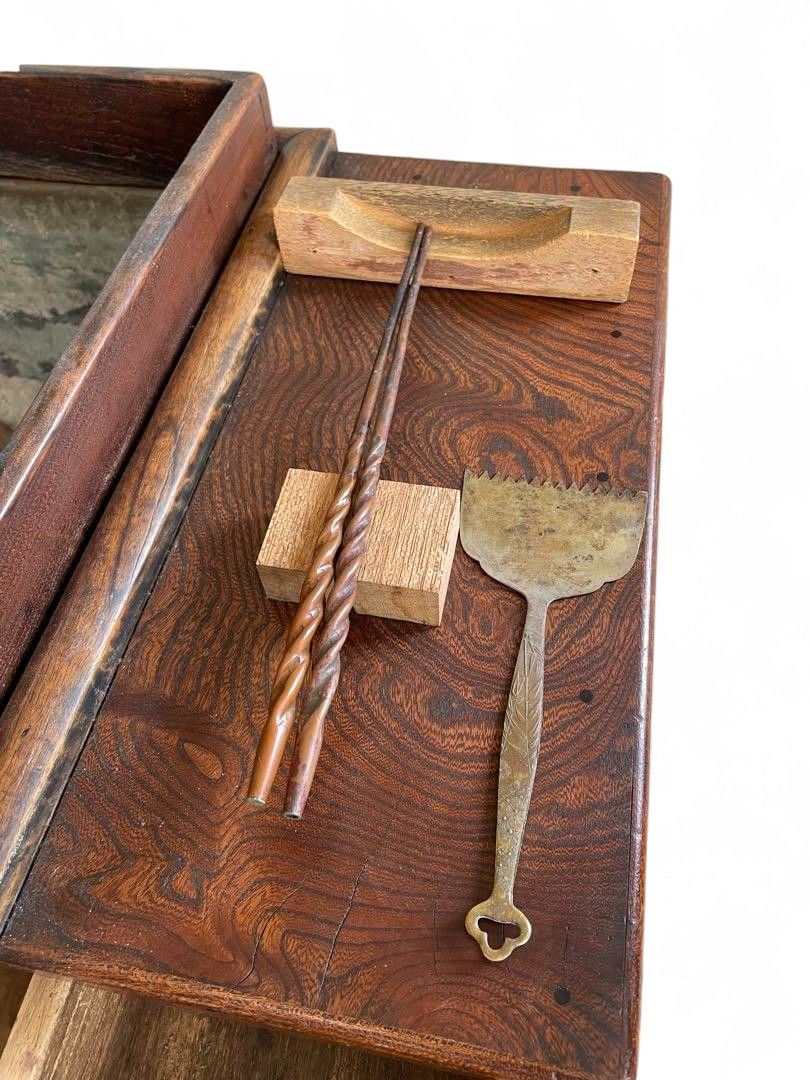 Other Japanese Hibachi Chest Plants or Fire Brown Antique Edo Wood Size ONE SIZE - 6 Thumbnail