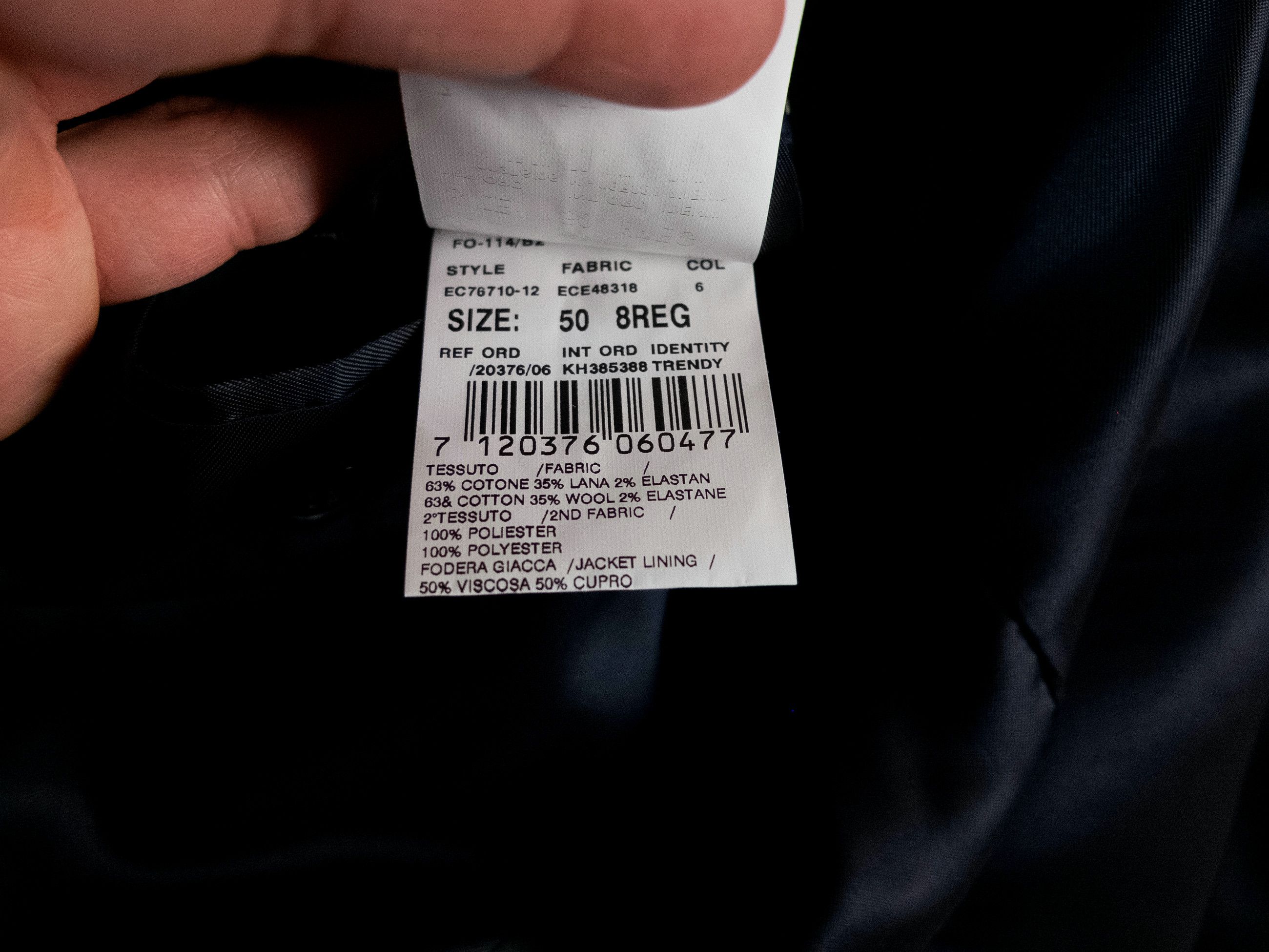 Lardini LARDINI navy blue cotton wool tuxedo Size 40 US / 50 IT Size 40R - 12 Thumbnail